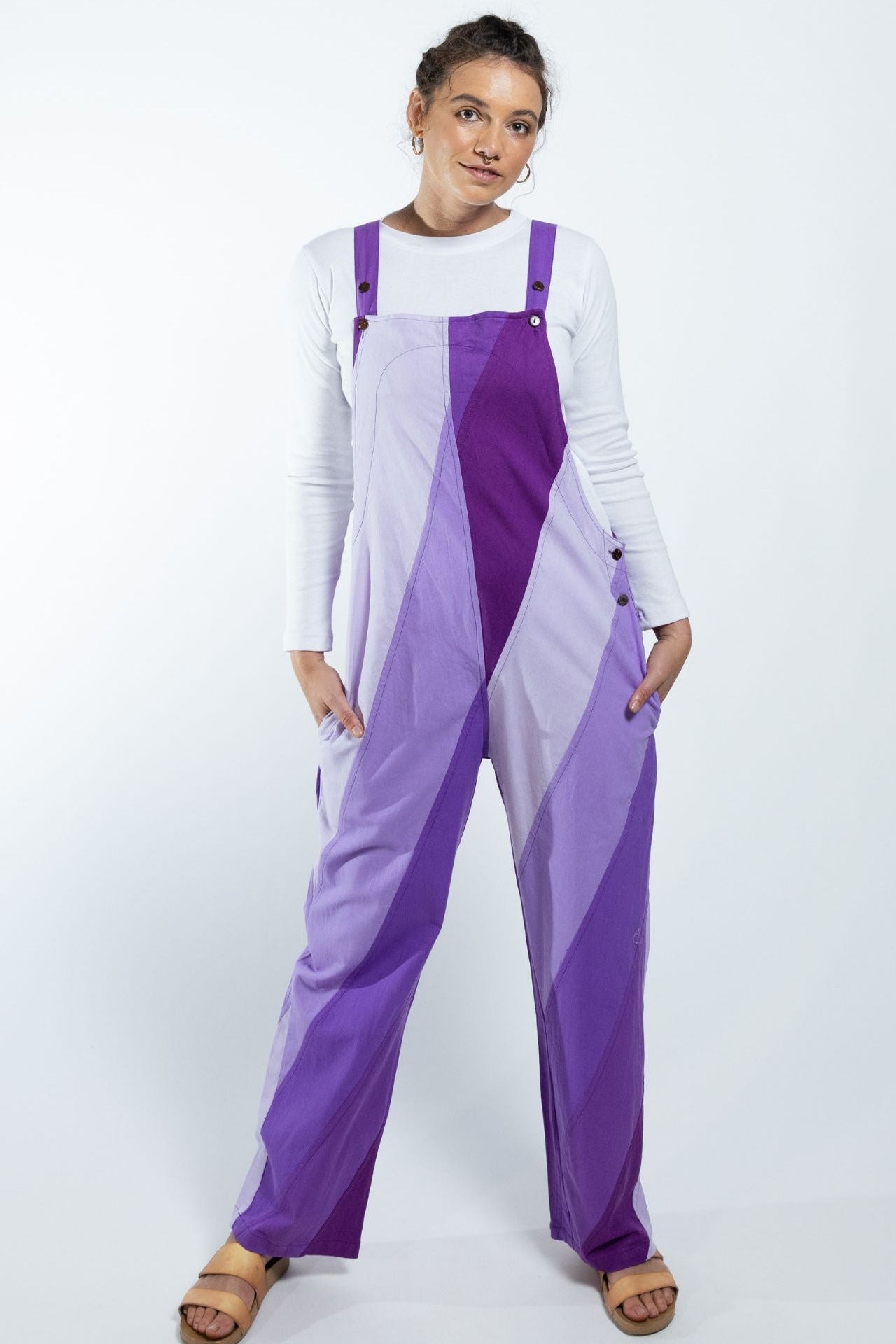 Surya Australia Ethical Cotton Freya Overalls made in Nepal - Purple