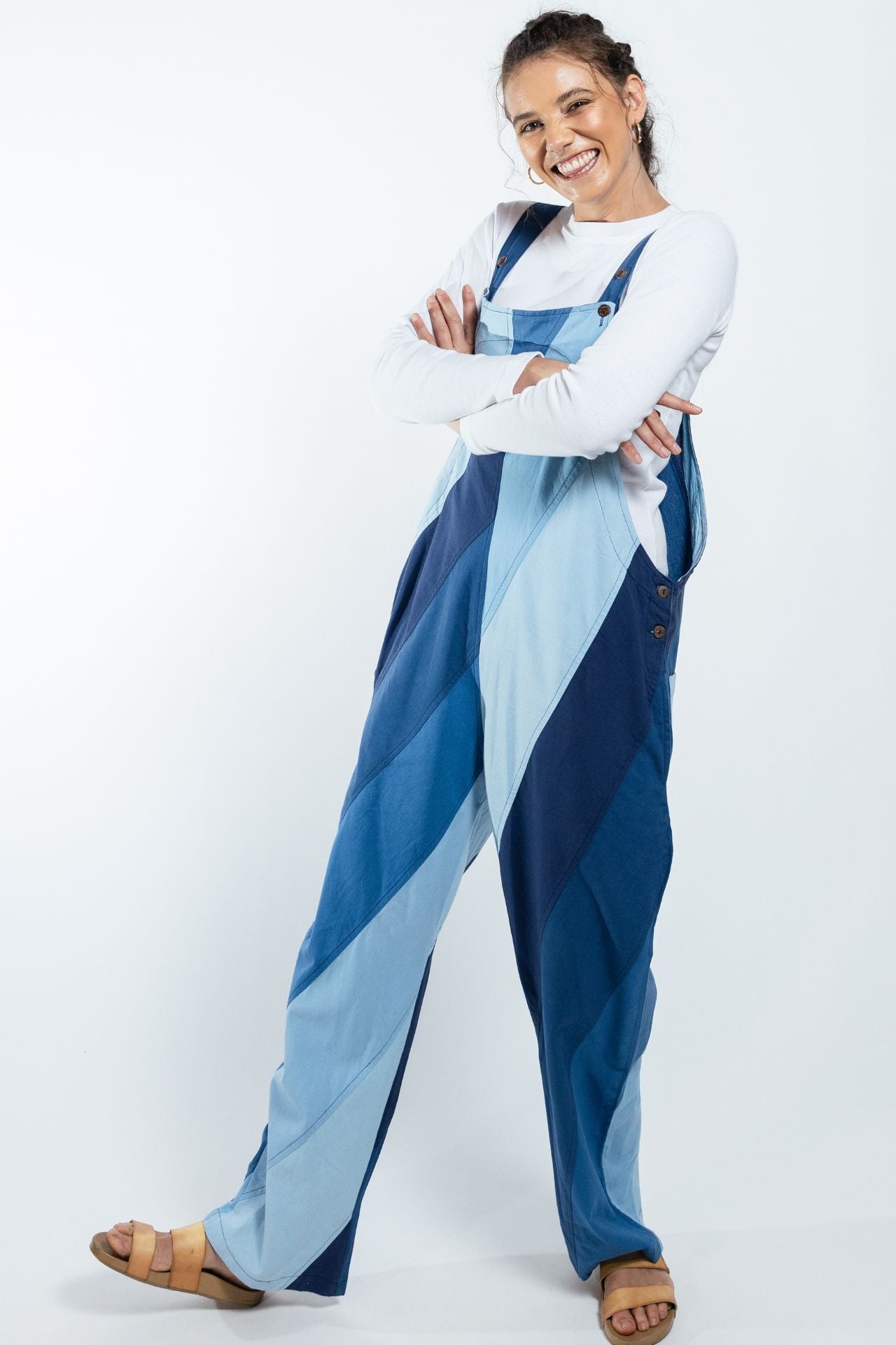 Surya Australia Ethical Cotton Freya Overalls made in Nepal - Blue