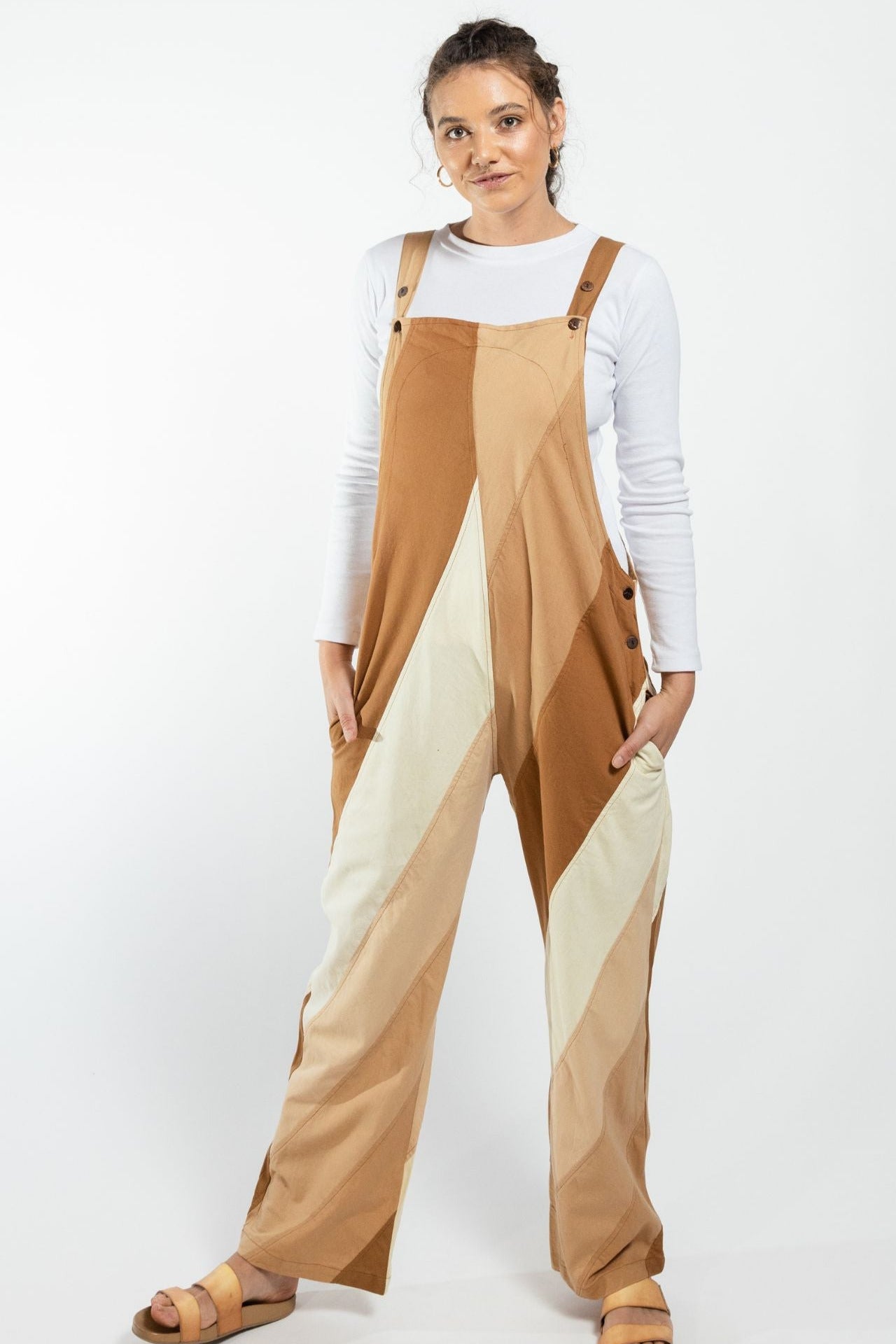 Surya Australia Ethical Cotton Freya Overalls made in Nepal - Tan