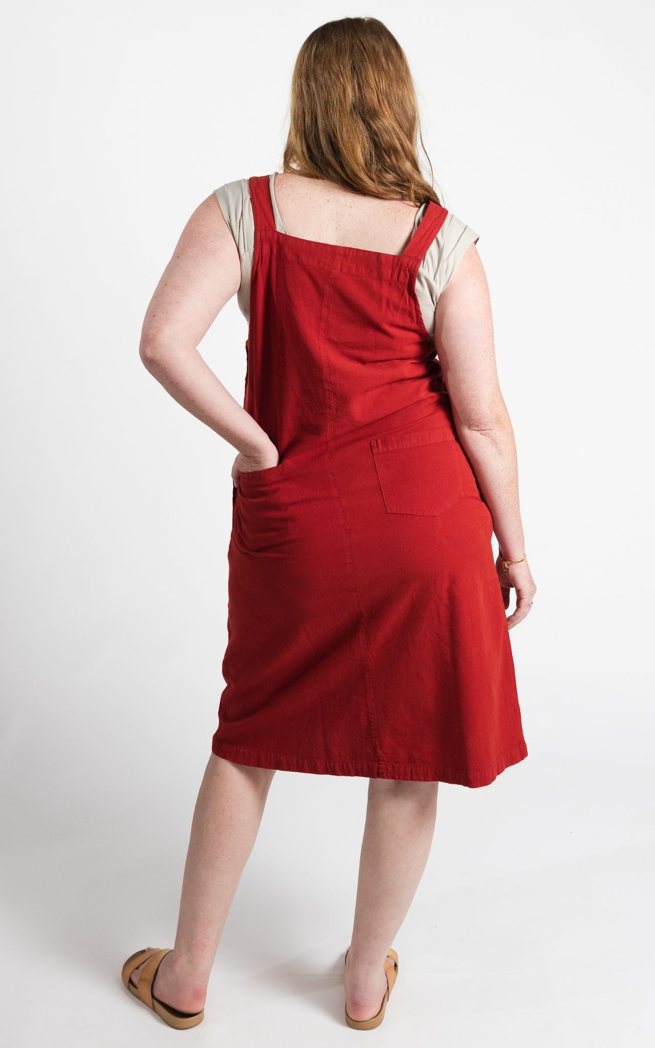 Surya Australia Ethical Cotton 'Ayla' Pinafore made in Nepal - Rust