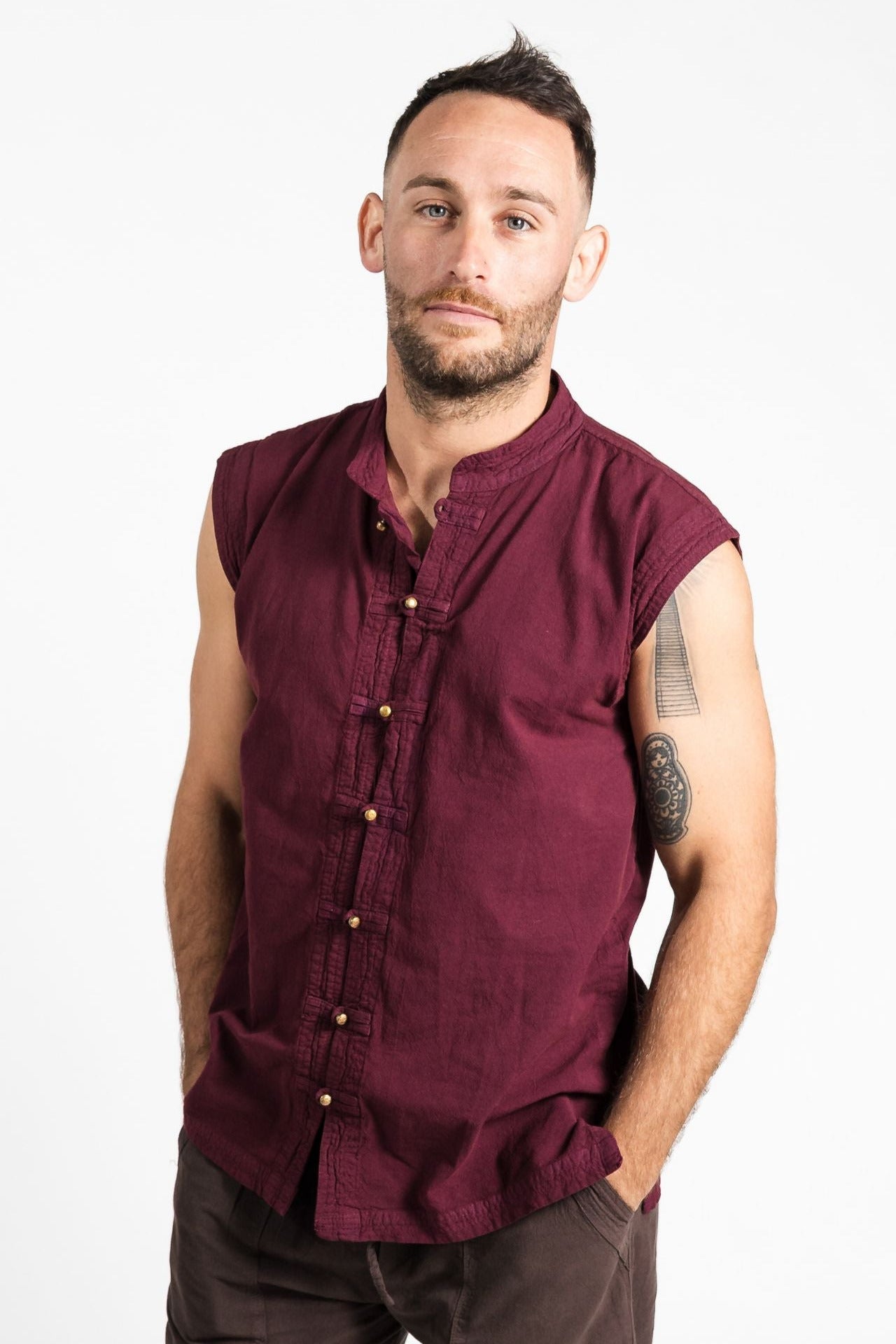 Surya Australia Ethical Cotton 'Lhasa' Shirt for men made in Nepal