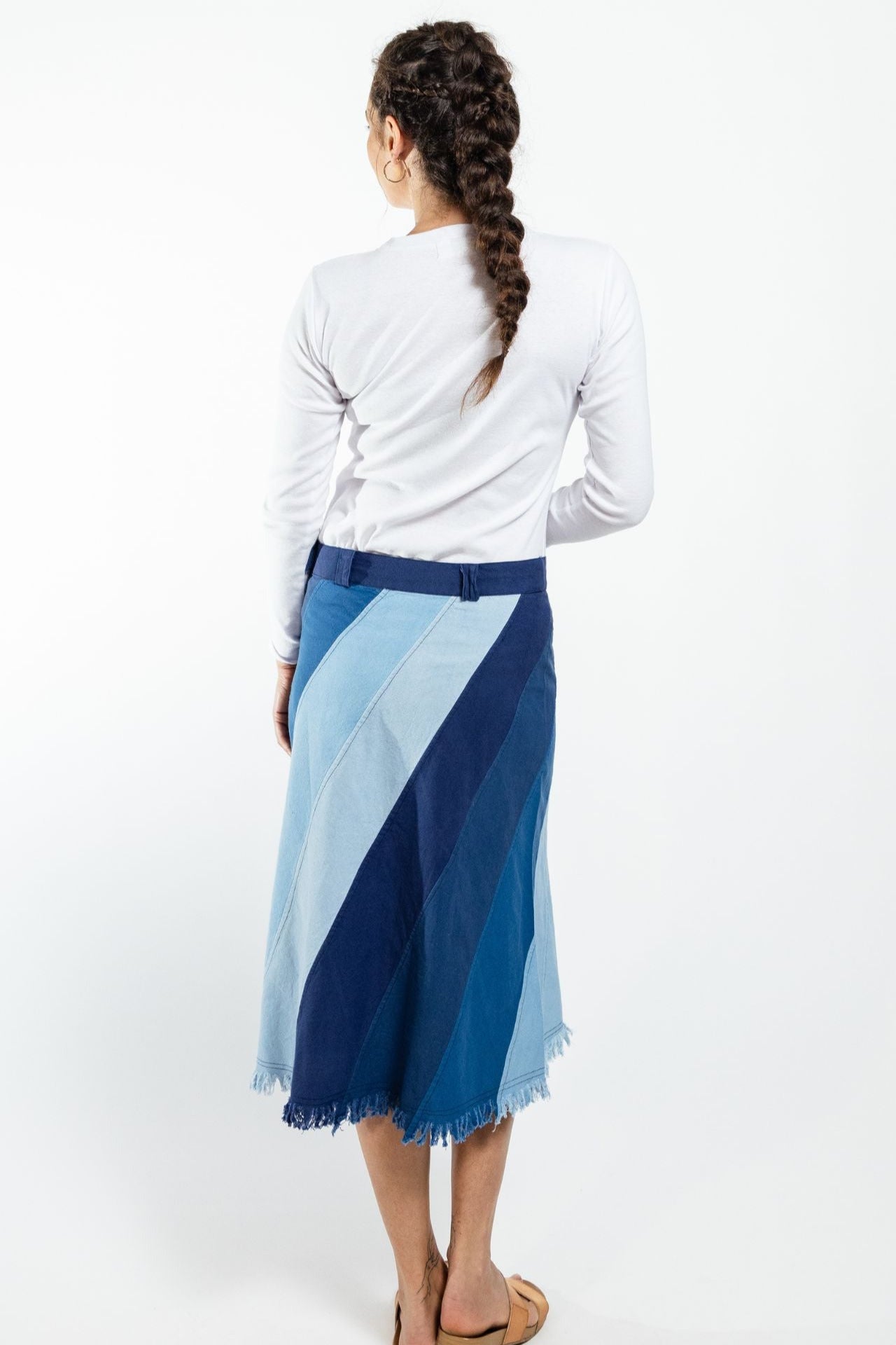 Surya Australia Cotton 'Freya' Skirt made in Nepal - Blue