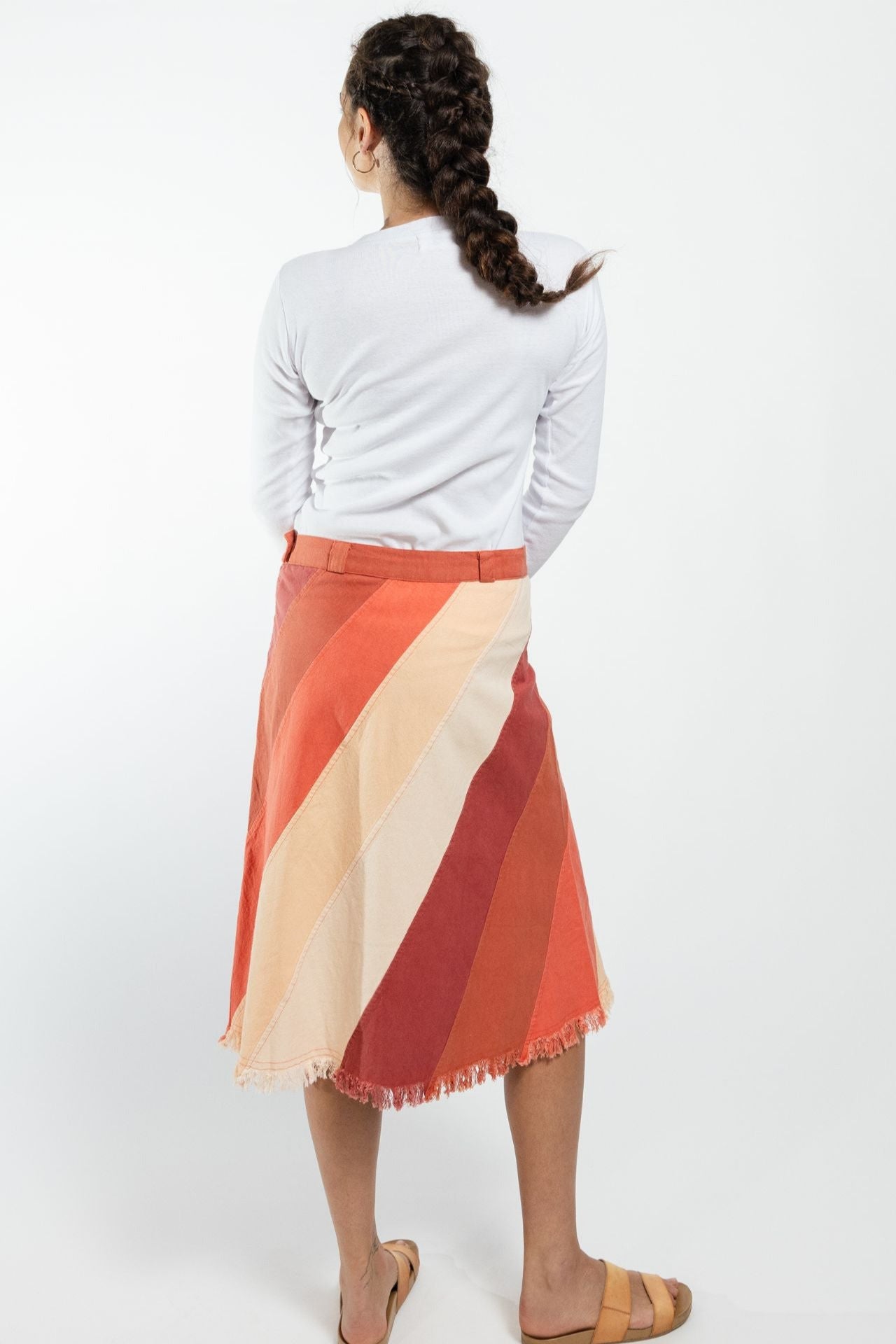 Surya Australia Cotton 'Freya' Skirt made in Nepal - Burnt Orange