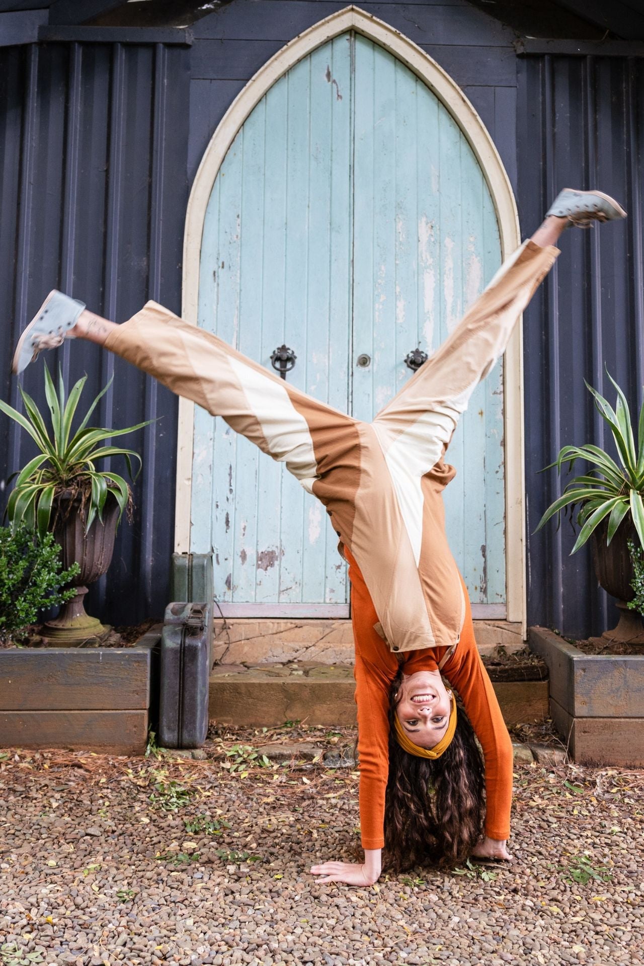 Surya Australia Ethical Cotton Freya Overalls made in Nepal - Tan