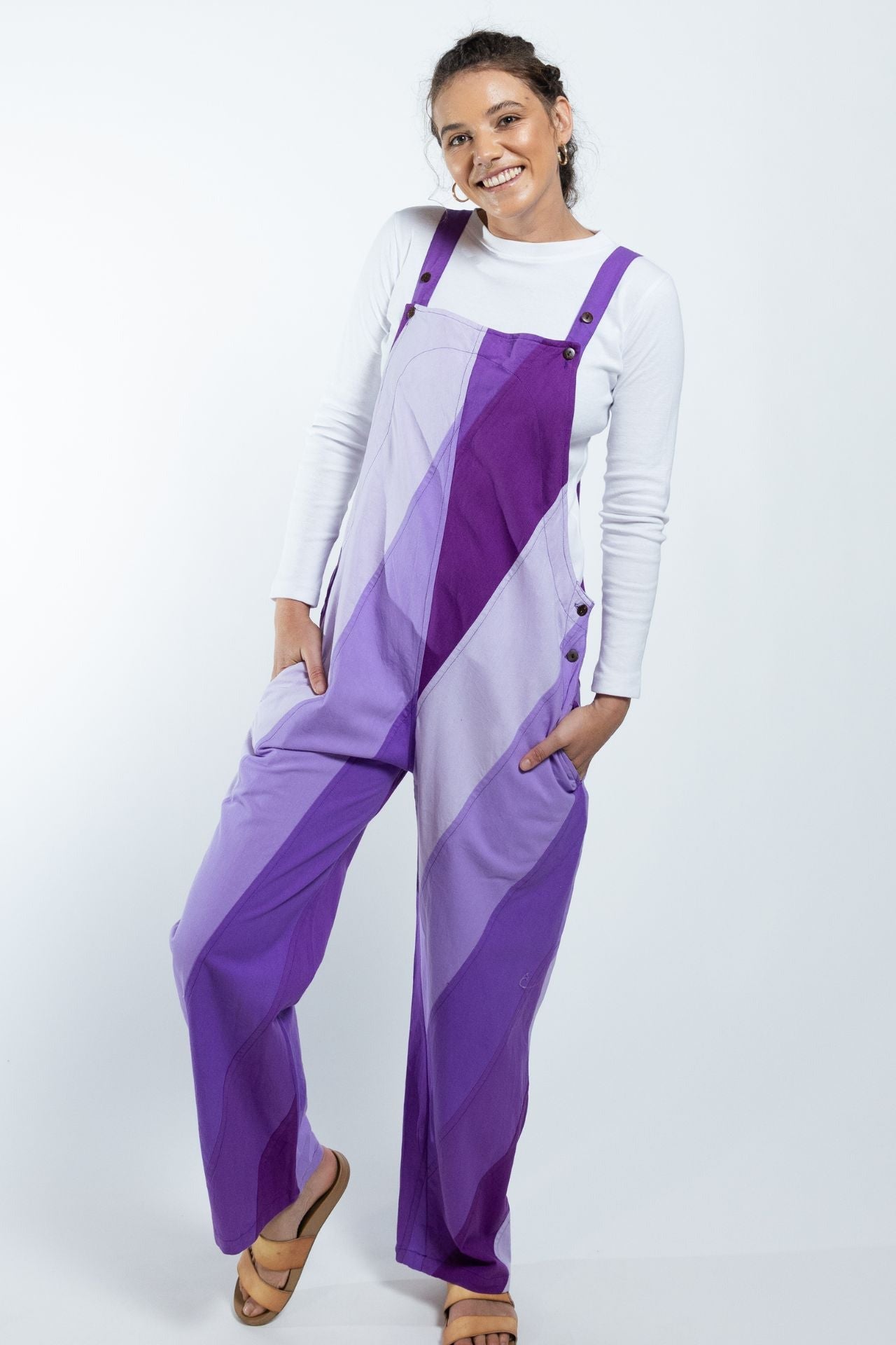 Surya Australia Ethical Cotton Freya Overalls made in Nepal - Purple