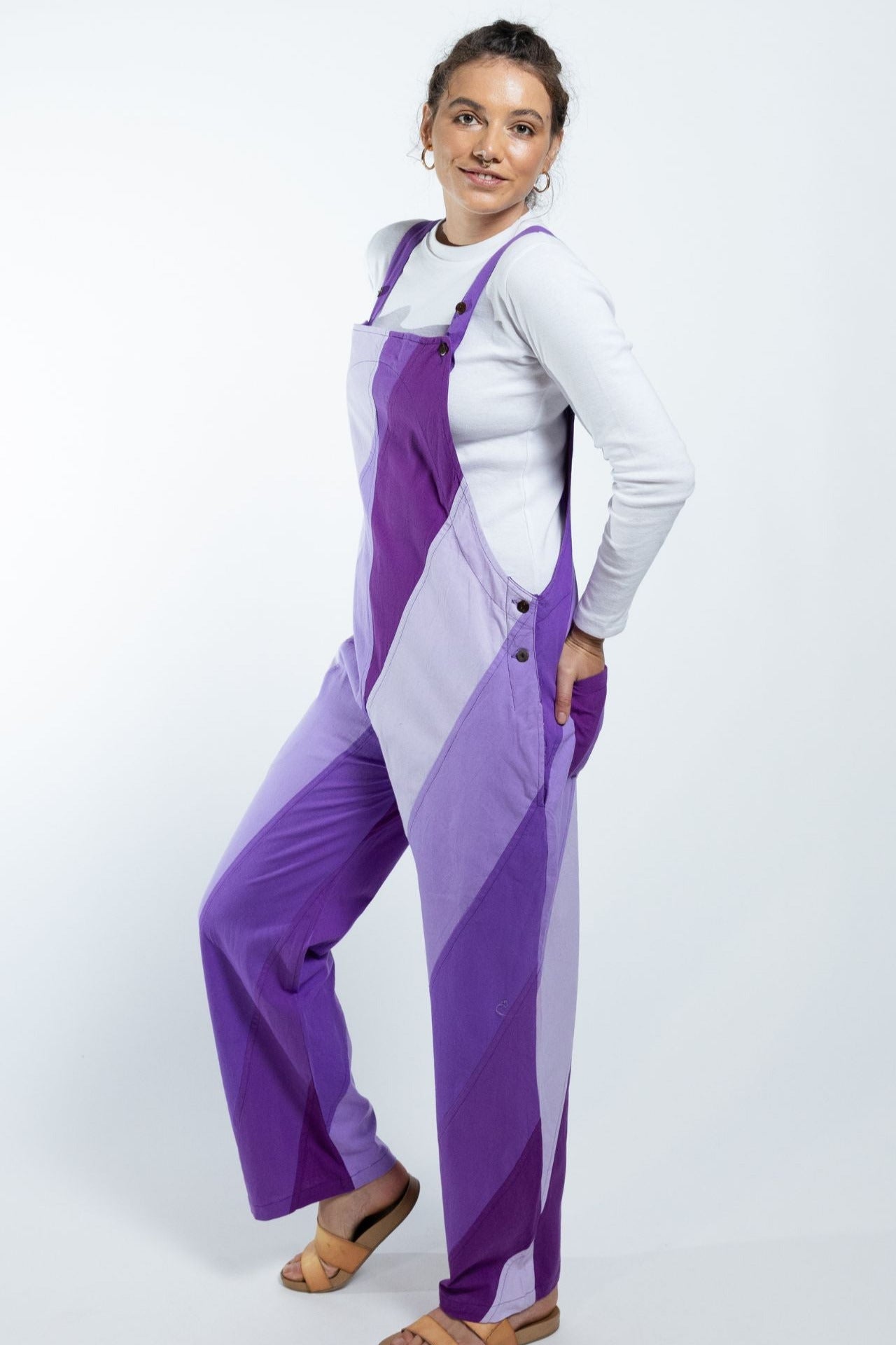 Surya Australia Ethical Cotton Freya Overalls made in Nepal - Purple