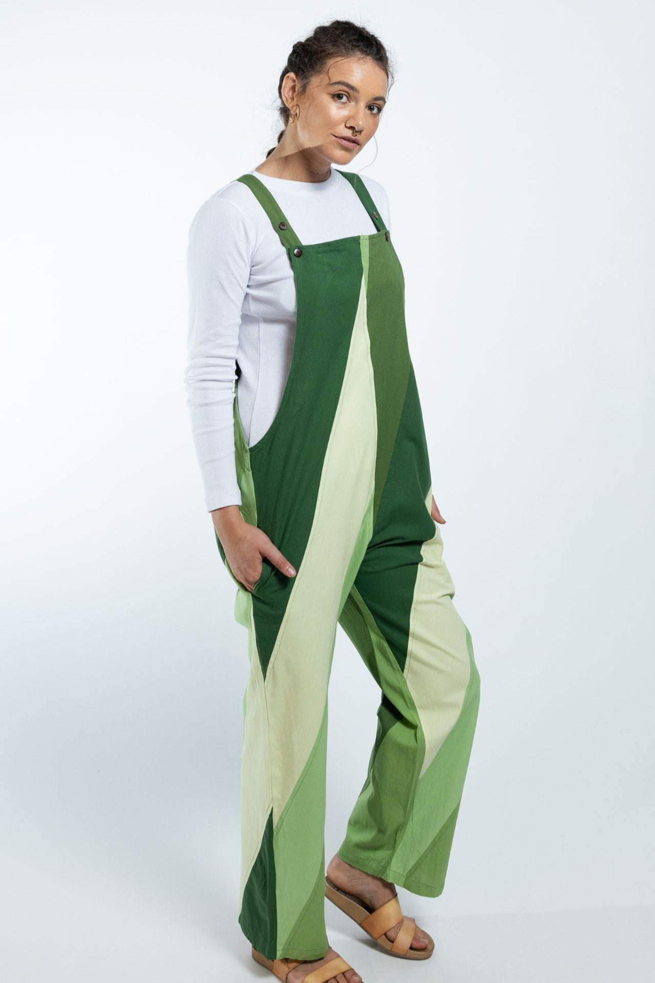 Surya Australia Ethical Cotton Freya Overalls made in Nepal - Green