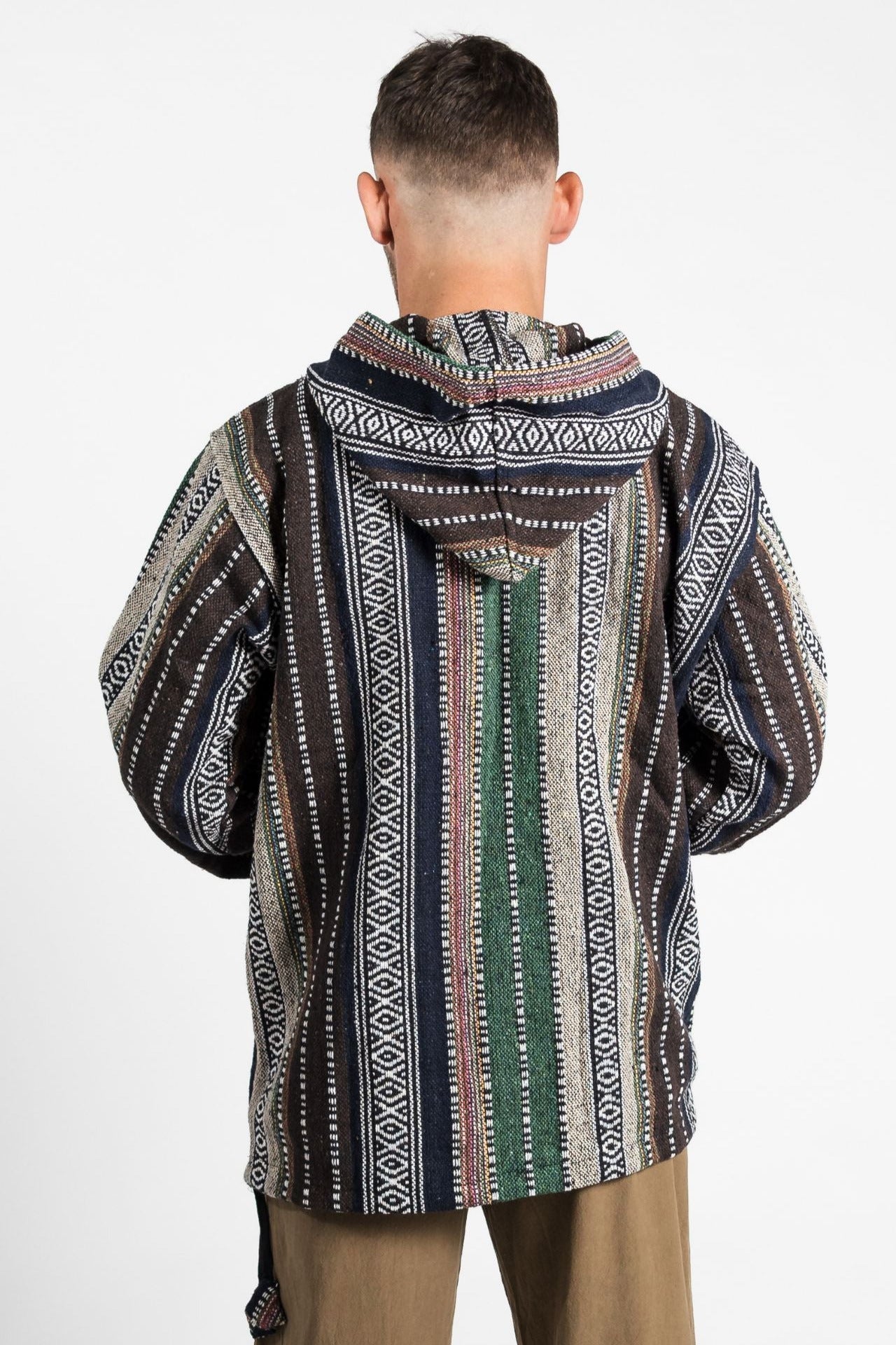 Surya Australia Woven Cotton Hoodie from Nepal - Green