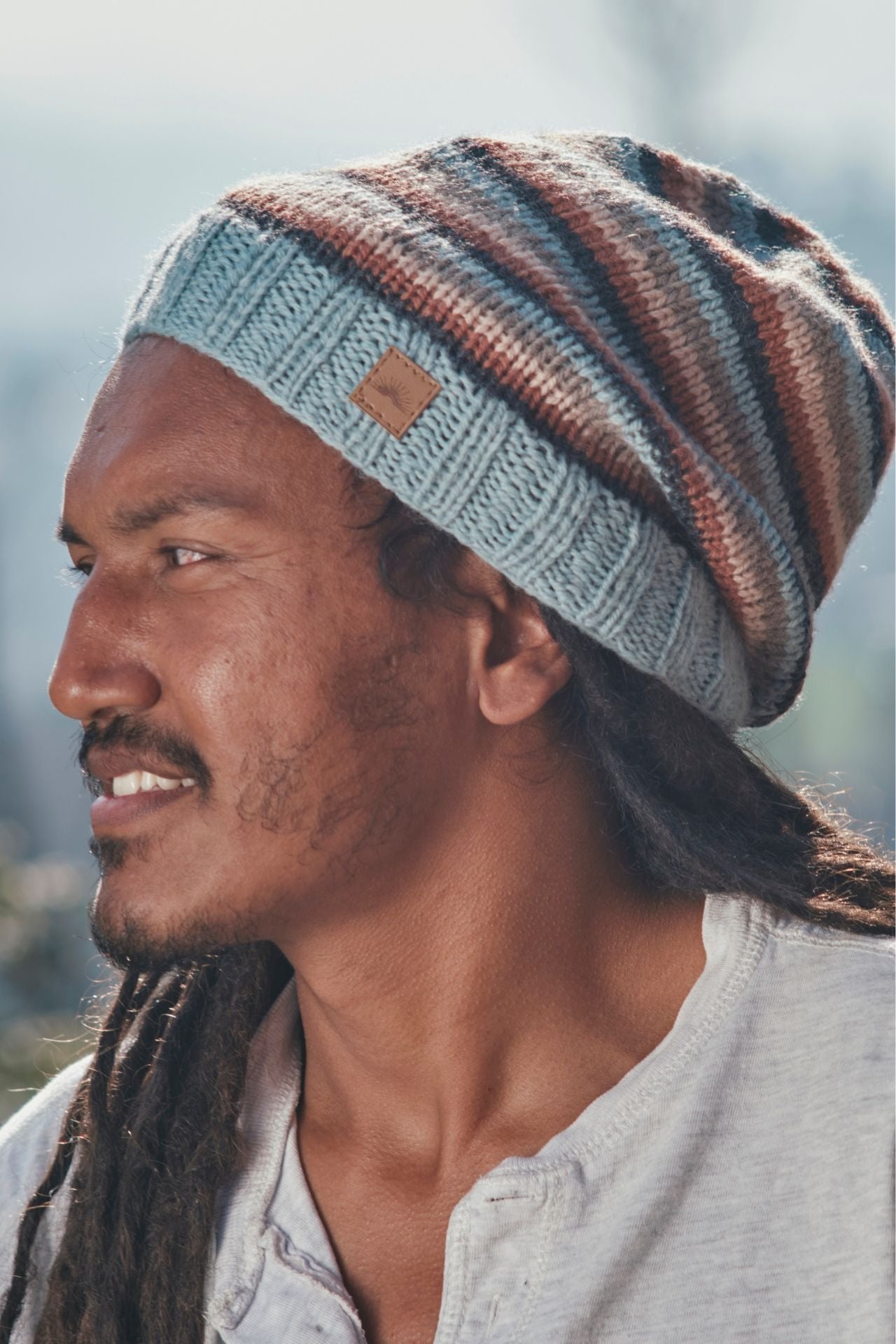 Surya Australia Merino Wool Slouch Beanie for Men from Nepal