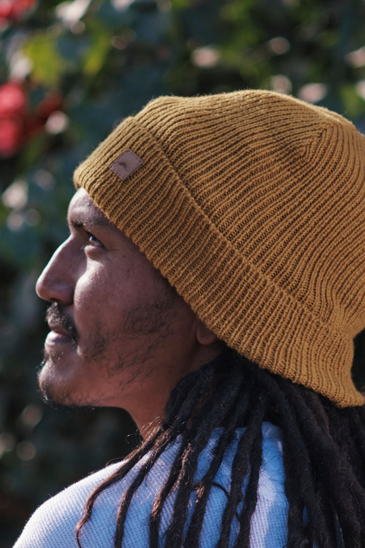 Surya Australia Merino Wool 'Fisherman' Beanie for men made in Nepal - mustard