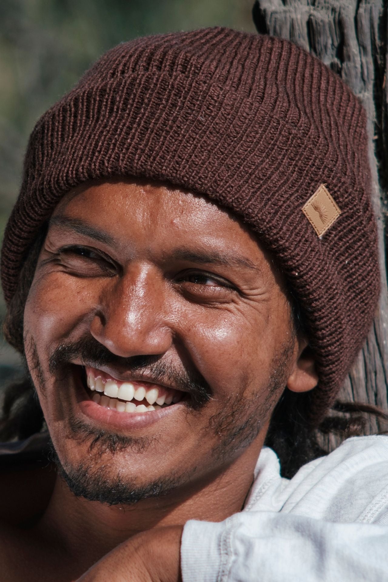 Surya Australia Merino Wool 'Fisherman' Beanie for men made in Nepal - chocolate