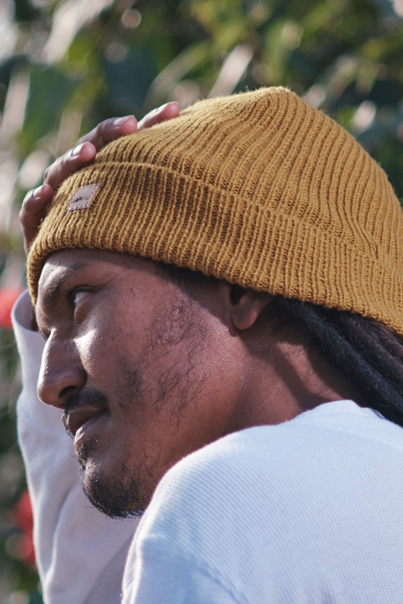 Surya Australia Merino Wool 'Fisherman' Beanie for men made in Nepal - mustard