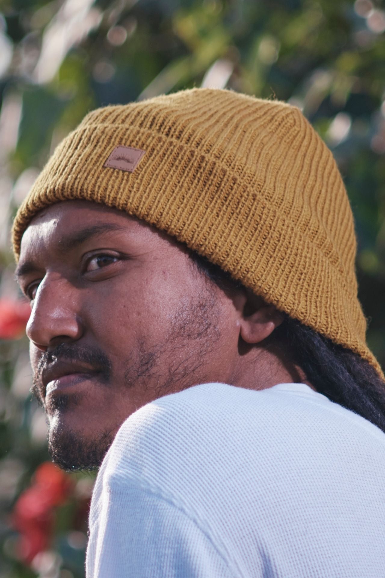 Surya Australia Merino Wool 'Fisherman' Beanie for men made in Nepal - mustard