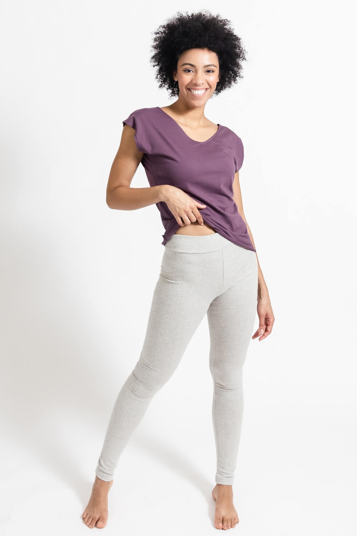 Surya Organic Cotton Winter weight Leggings - waistband detail