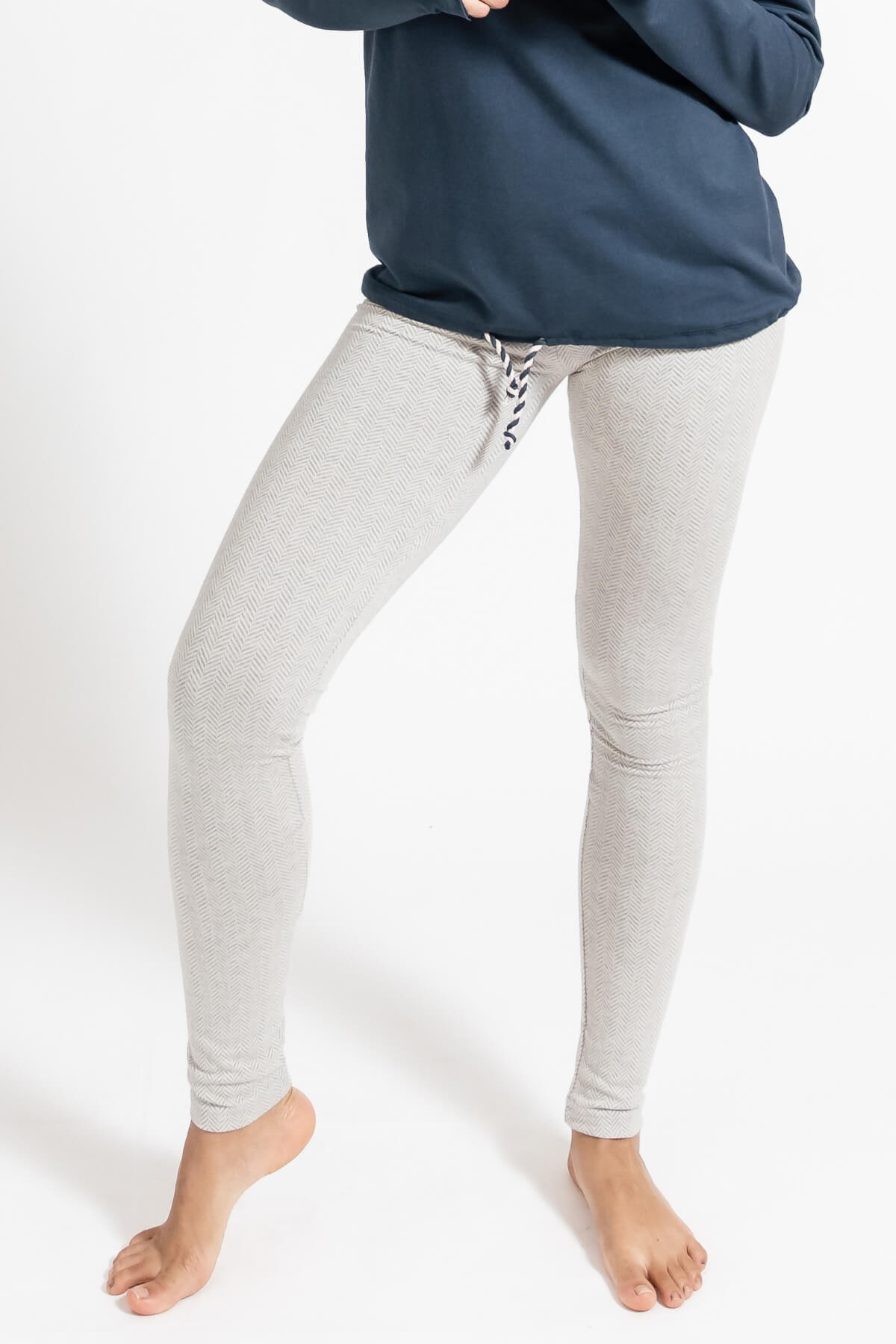 Surya Organic Cotton Winter weight Leggings - jacquard detail