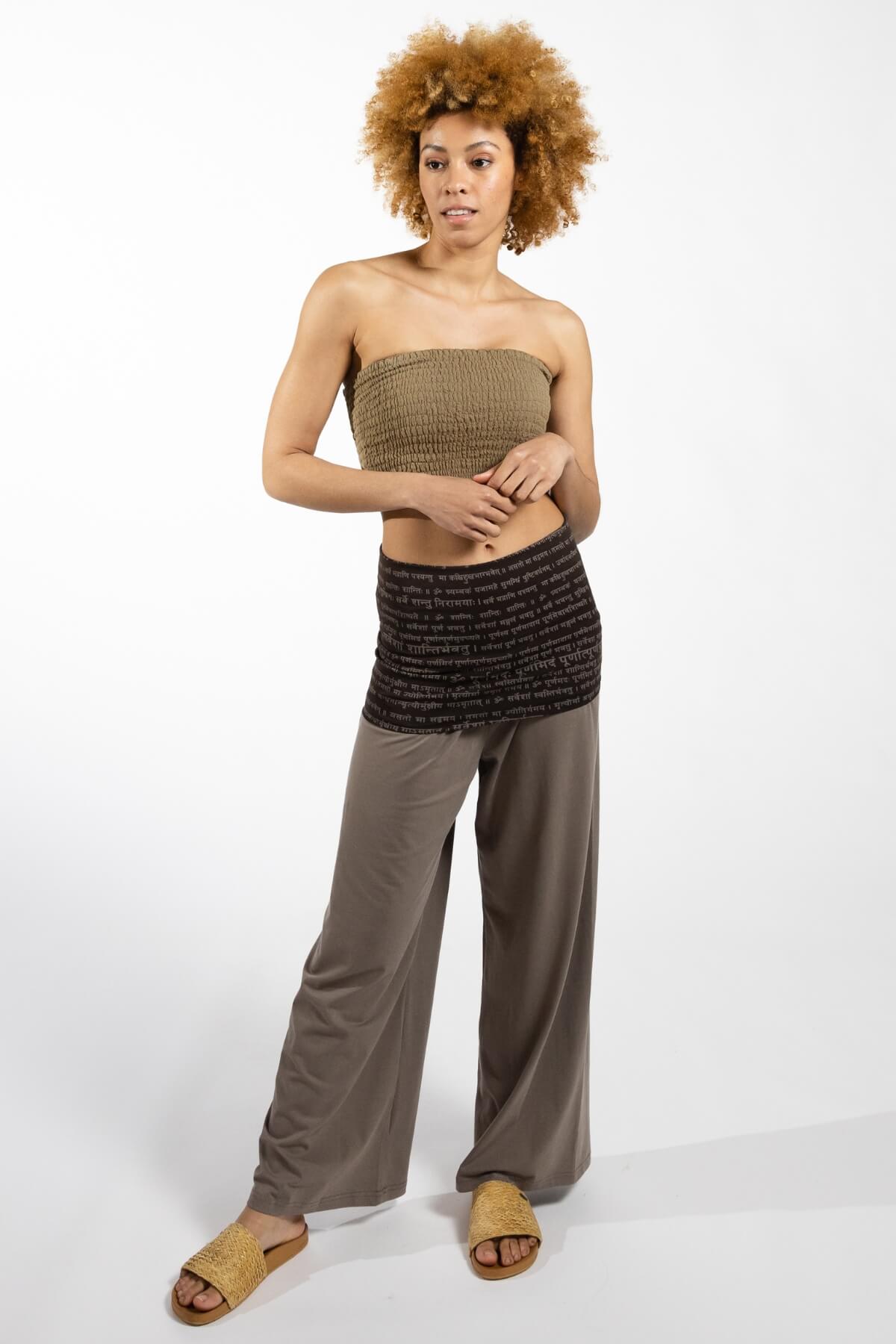 Surya Organic Cotton 'Mantra' Pants made in Nepal - Taupe