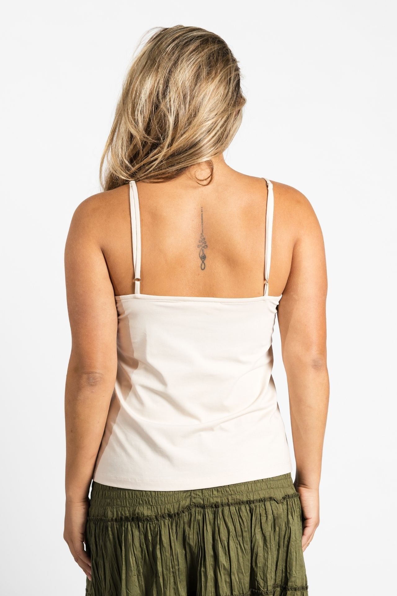 Surya Australia Organic Cotton 'Bombay' Singlet Top made in Nepal - Cream