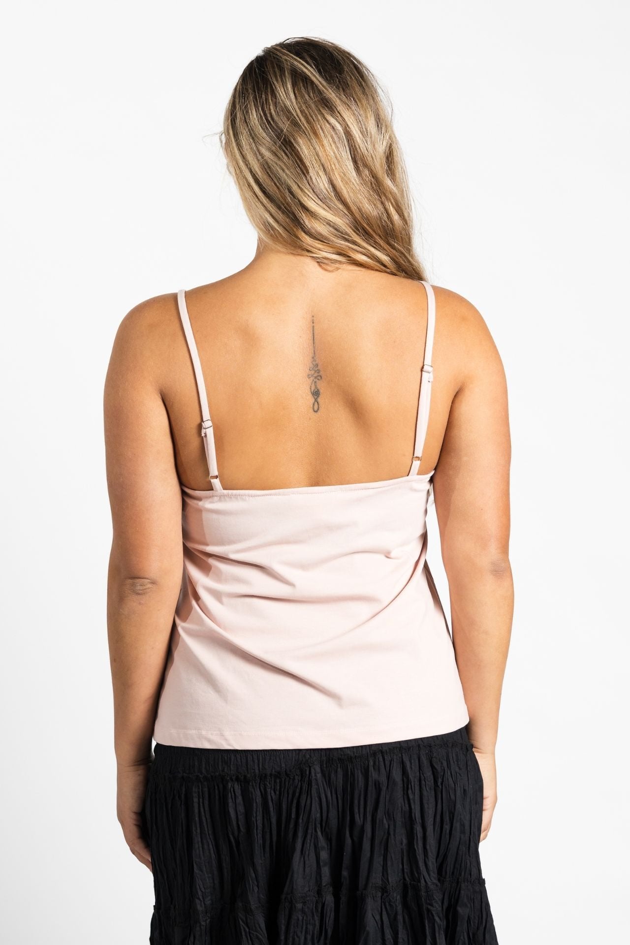 Surya Australia Organic Cotton 'Bombay' Singlet Top made in Nepal - Blush