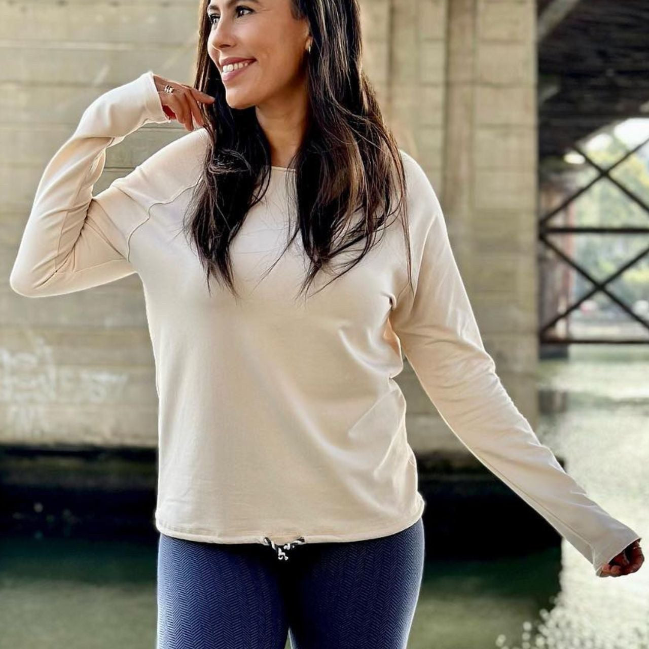 Surya Australia Organic Cotton Oversized Sweater made in Nepal - Oatmeal