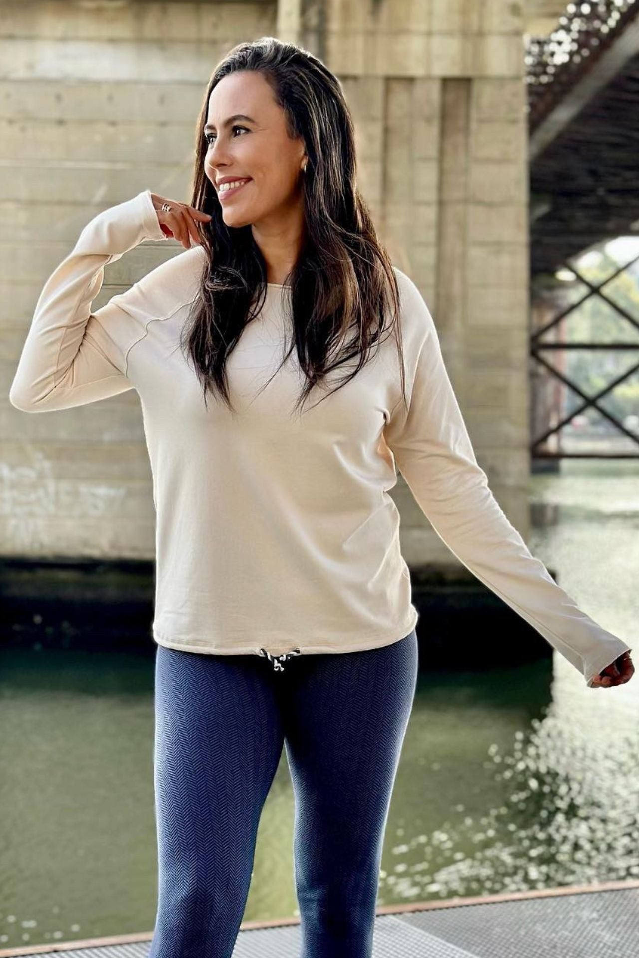 Surya Australia Organic Cotton Oversized Sweater made in Nepal - Oatmeal