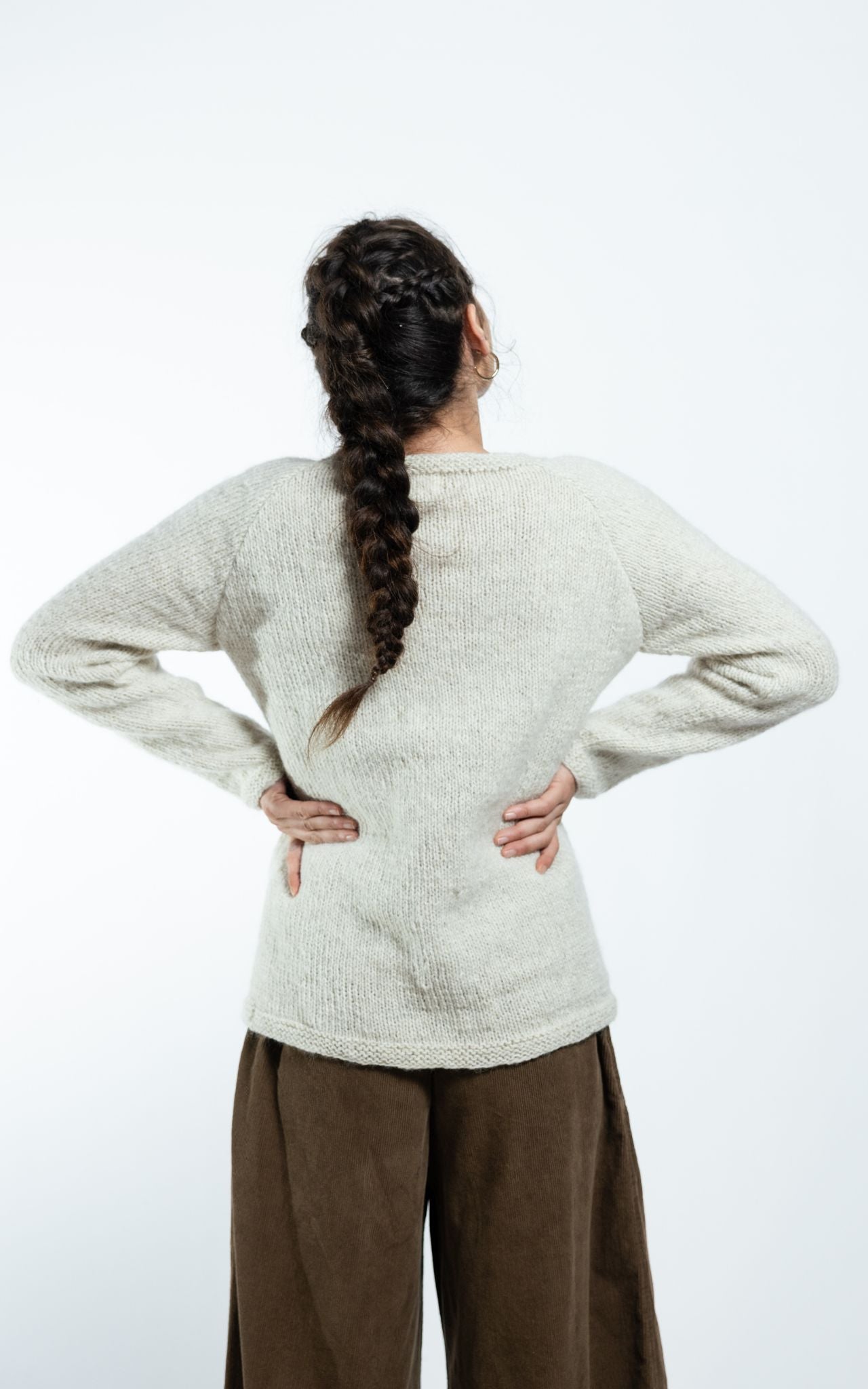Surya Australia Ethical Wool Jumper made in Nepal - Natural