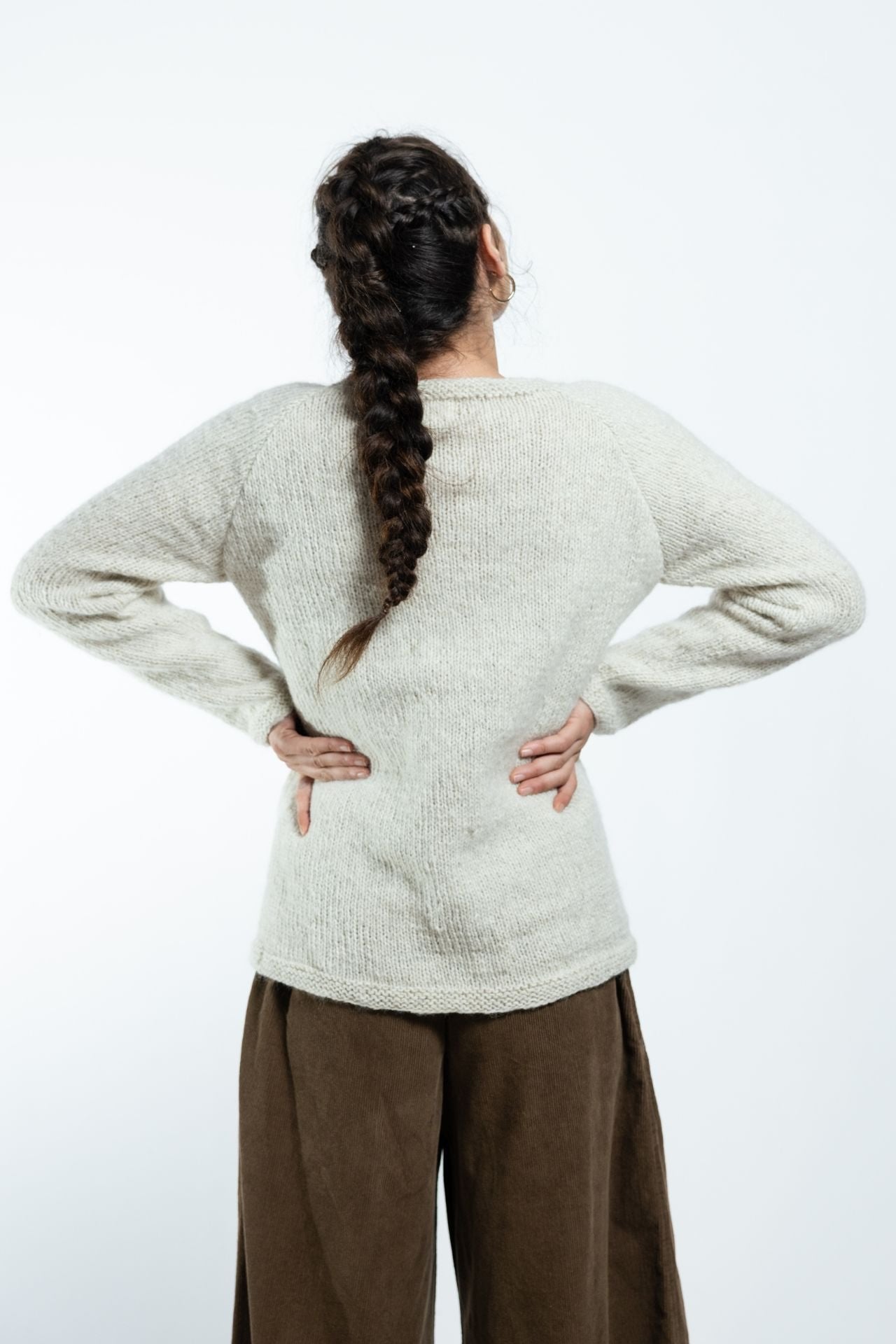 Surya Australia Ethical Wool Jumper made in Nepal - Natural