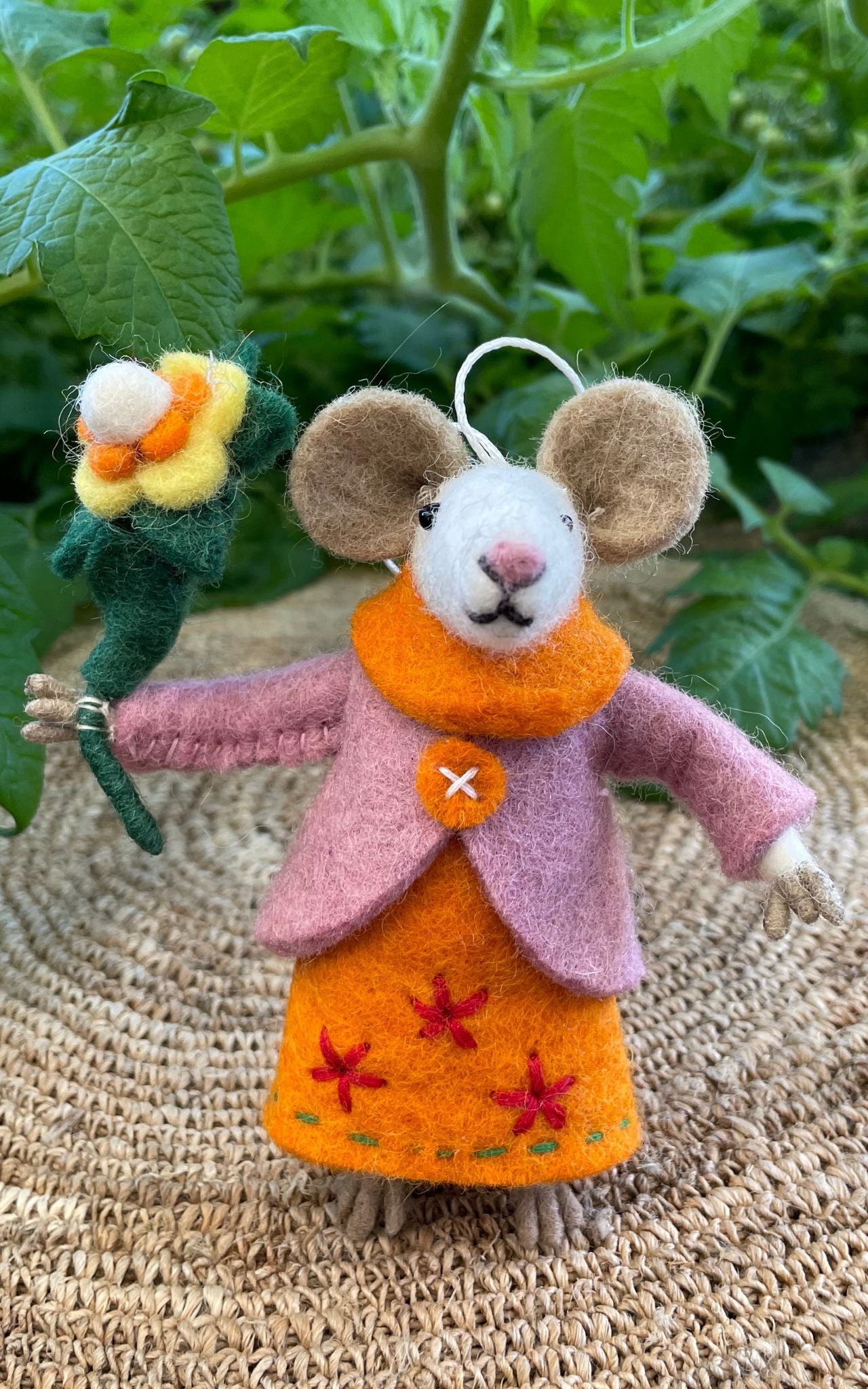 Surya Australia Ethical Wool Felt Mouse Toys made in Nepal - Brought you Flowers