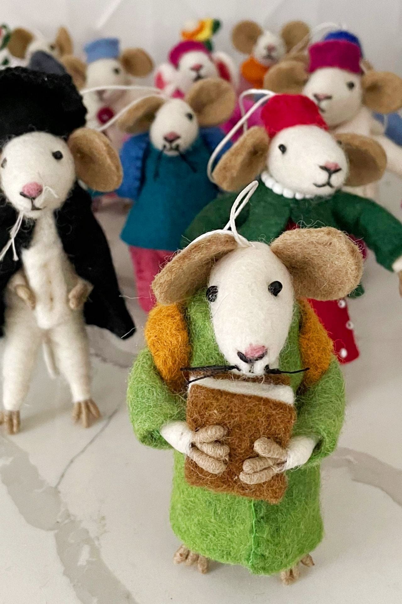Surya Australia Ethical Wool Felt Mouse Toys made in Nepal