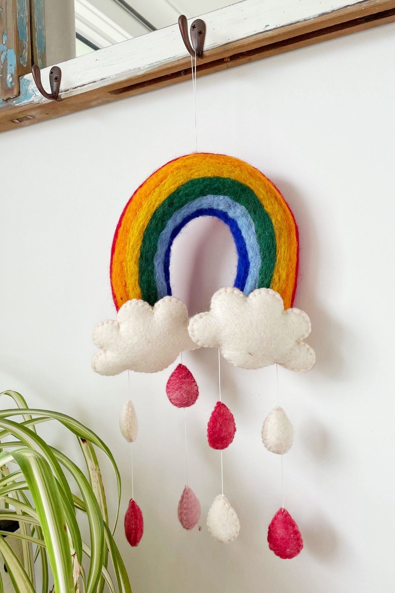 Surya Australia Ethical Wool Felt Rainbow Bridge Mobile