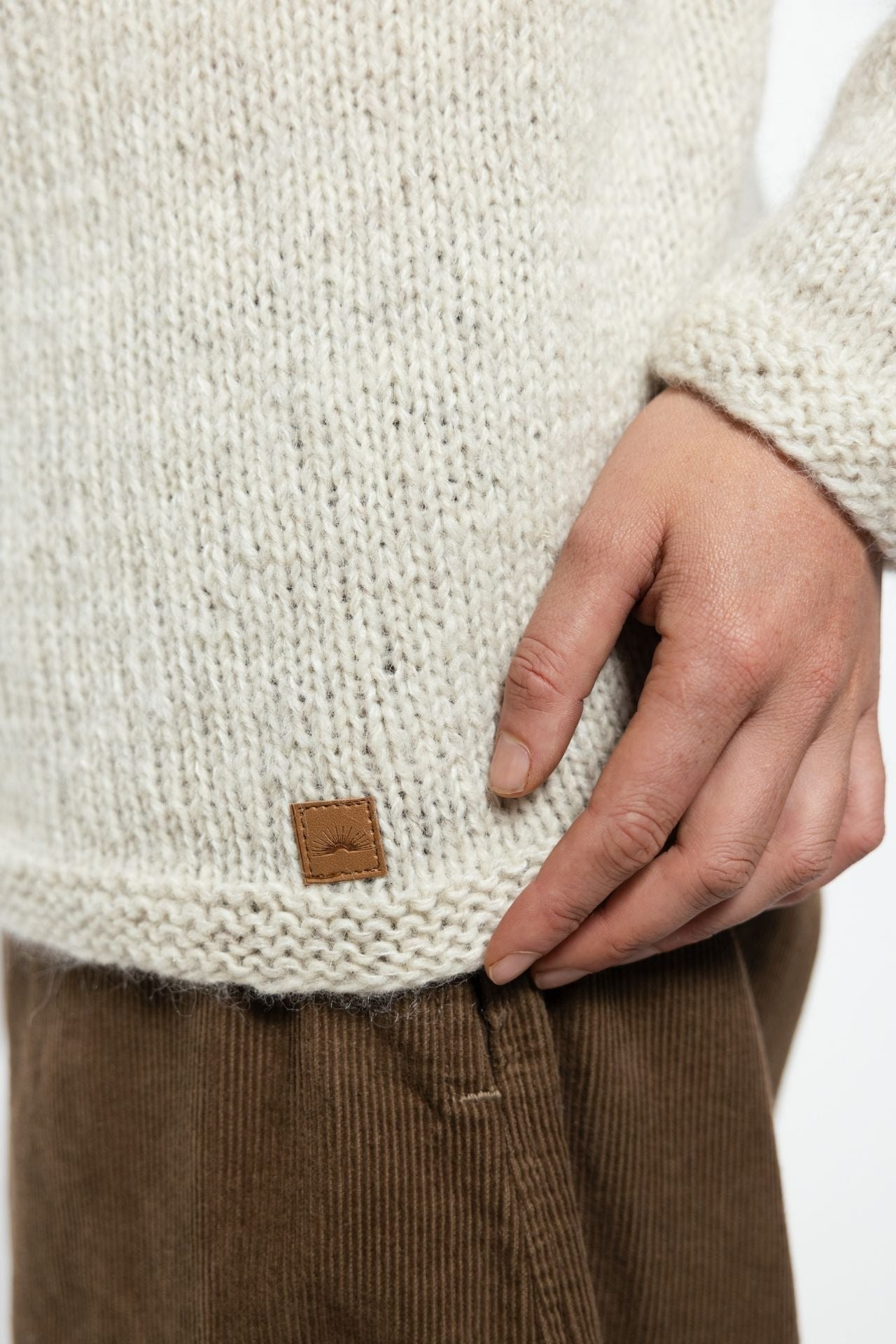 Surya Australia Ethical Wool Jumper made in Nepal - Natural