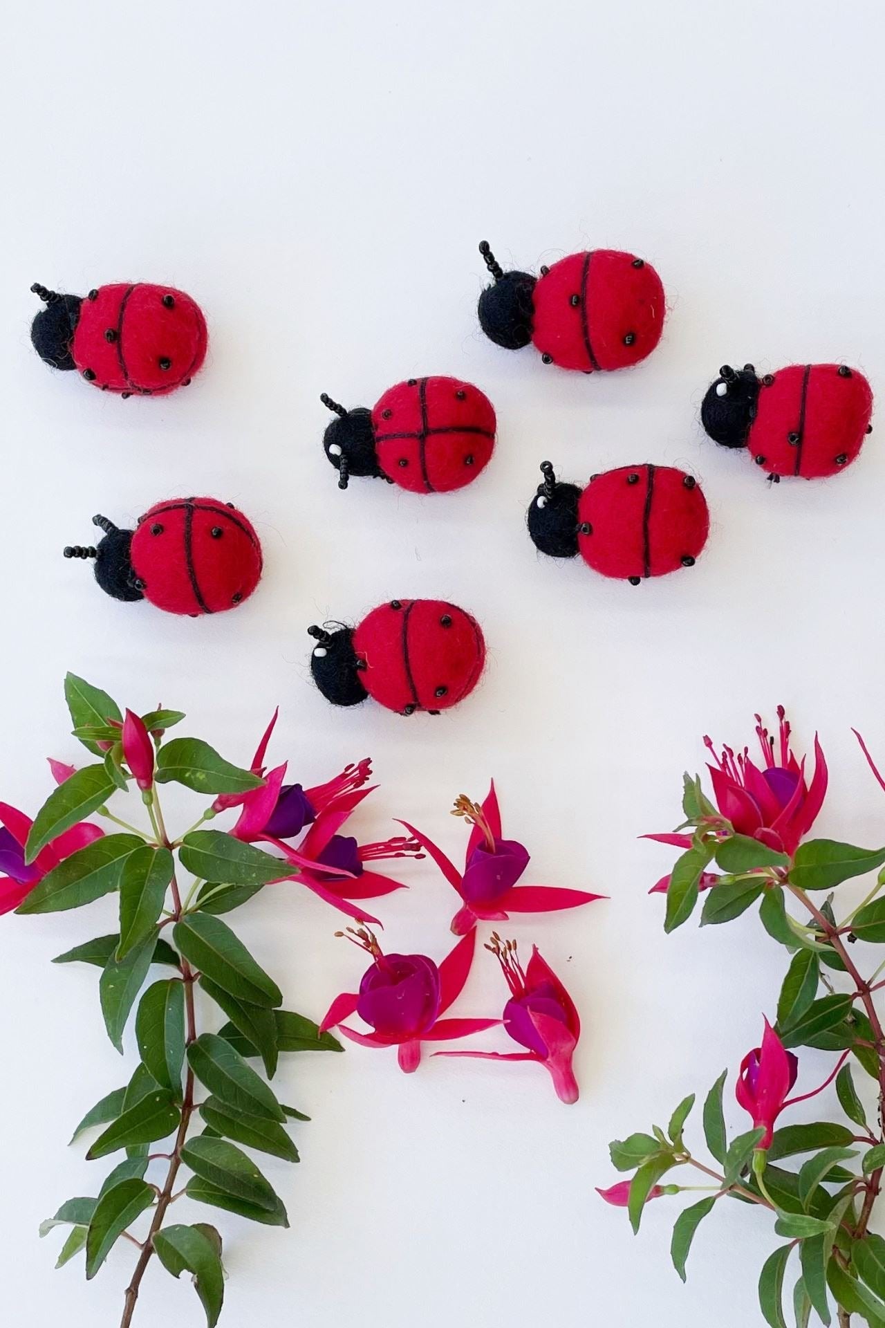 Surya Australia Ethical Felt Ladybeetles made in Nepal
