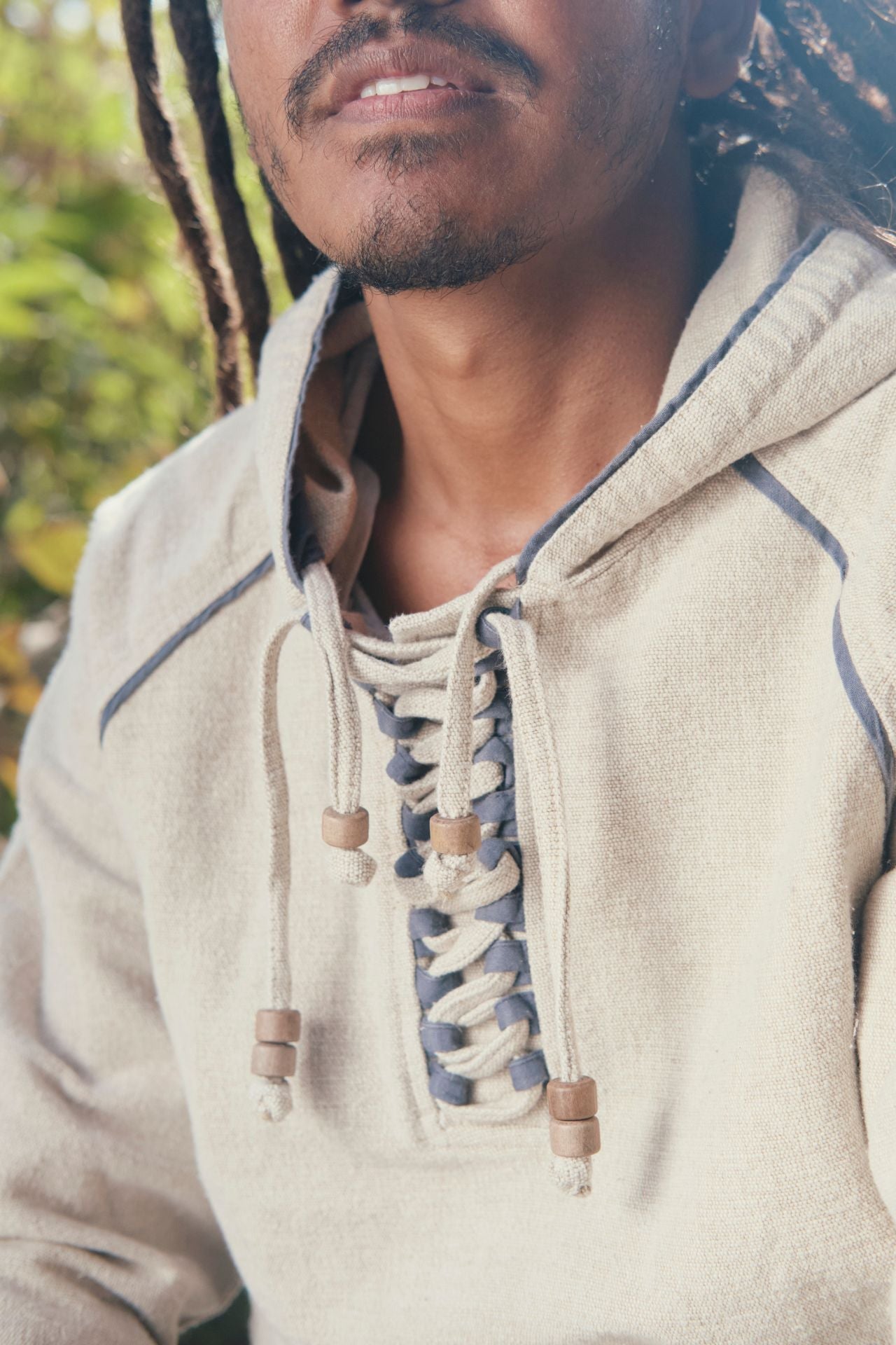Surya Australia Ethical Thick Cotton Hoodie made in Nepal - Natural