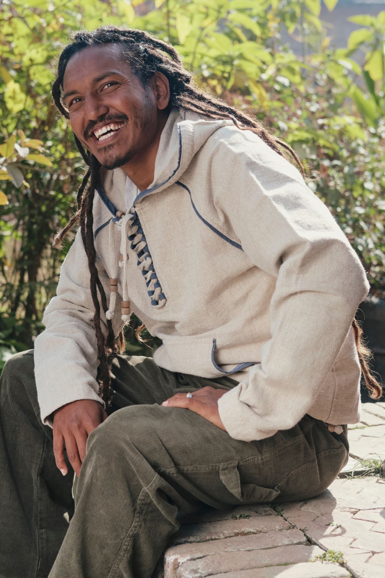 Surya Australia Ethical Thick Cotton Hoodie made in Nepal - Natural