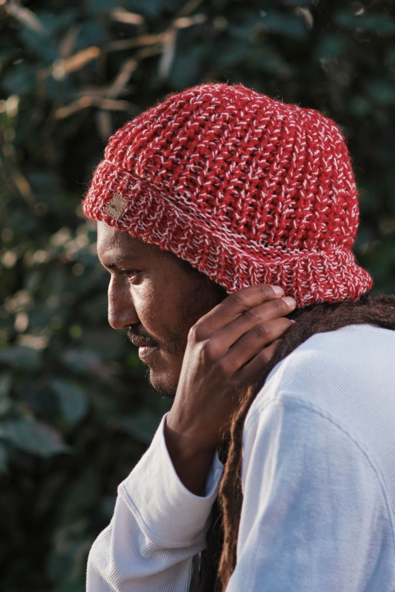 Surya Australia Ethical Merino Wool Beanie from Nepal for men - Red