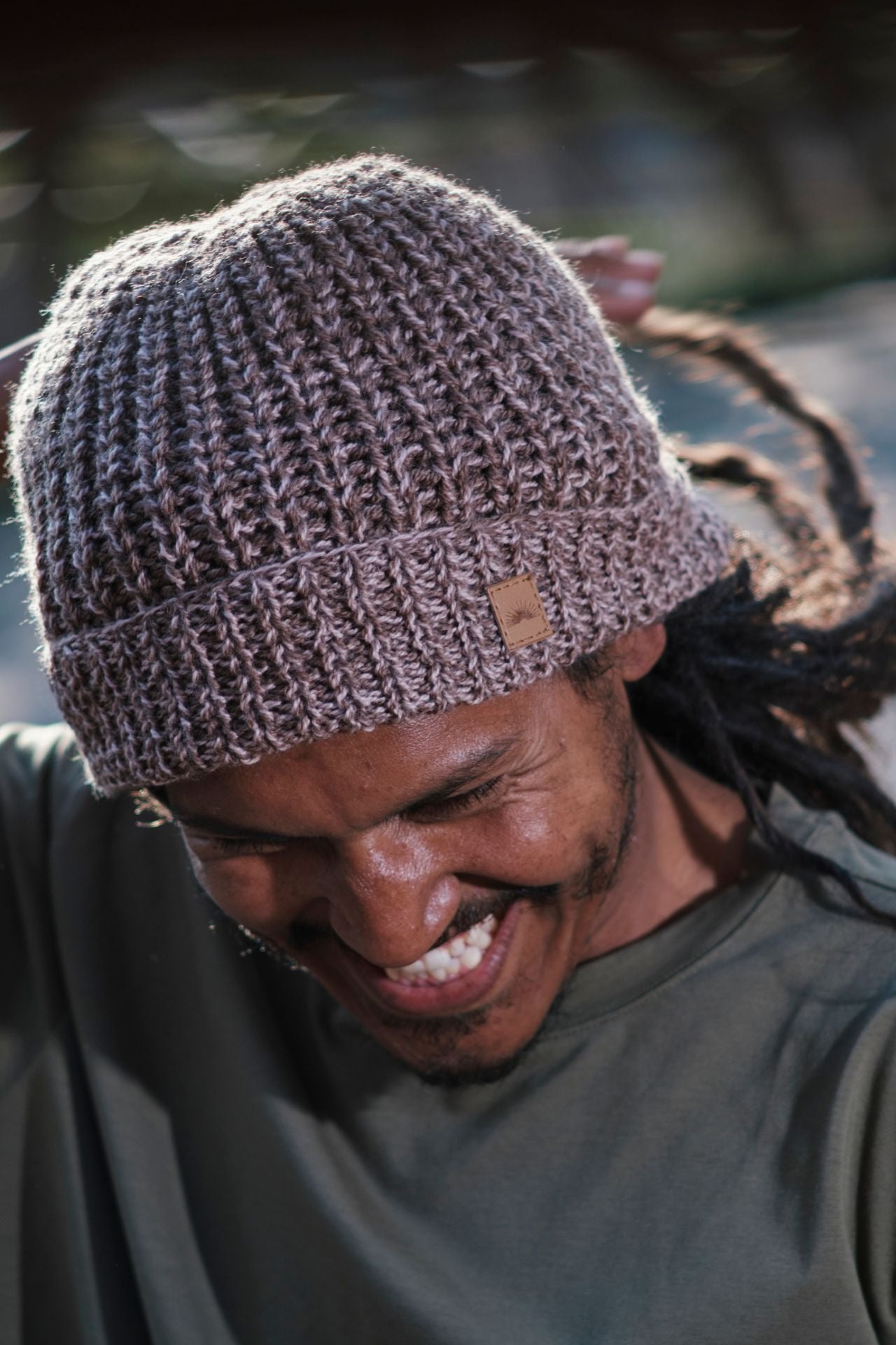 Surya Australia Ethical Merino Wool Beanie from Nepal for men - Brown