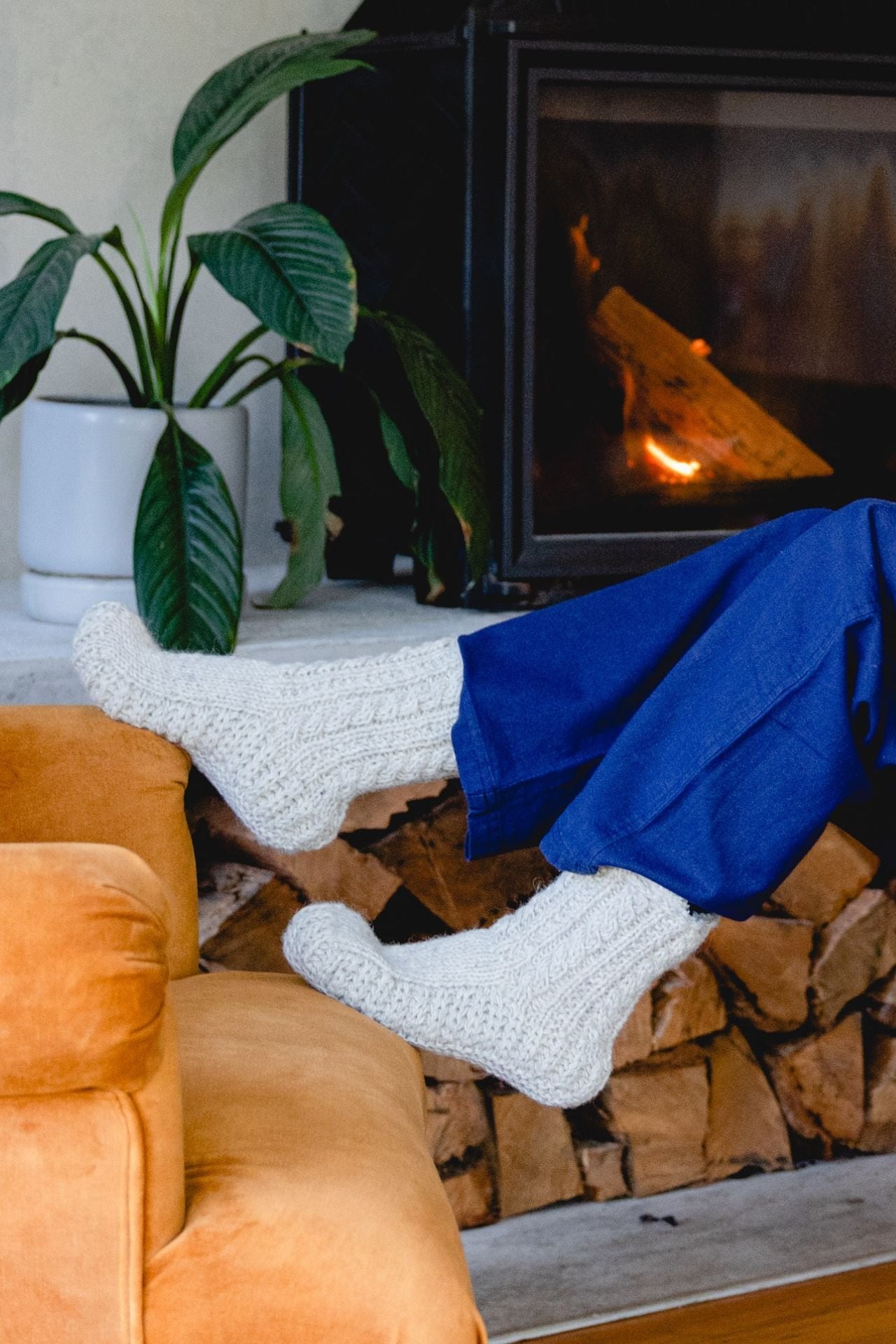 Surya Australia Ethical Wool Socks made in Nepal - Oatmeal