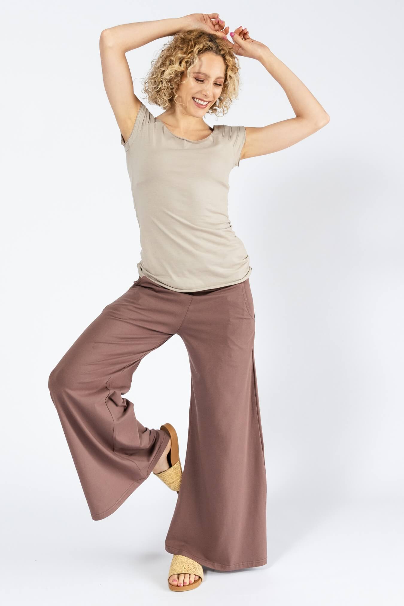 Surya Australia Organic Cotton 'Freedom Pants' made in Nepal - Dusty Mauve