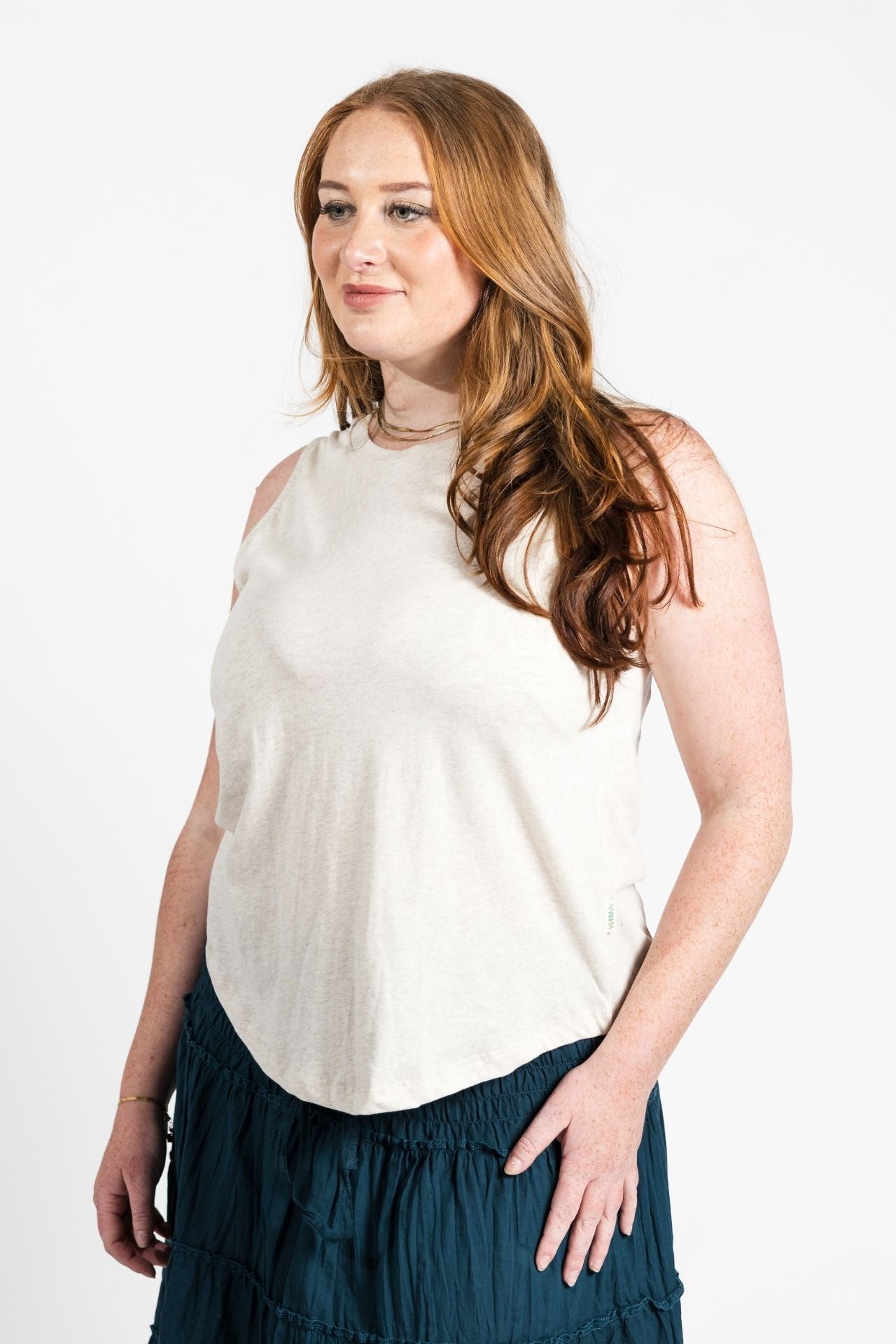 Surya Organic Cotton Tank Top made in Nepal - White