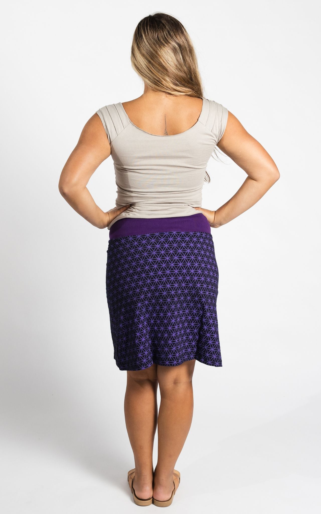 Surya Australia Ethical Cotton 'Anita' Skirt made in Nepal - Purple