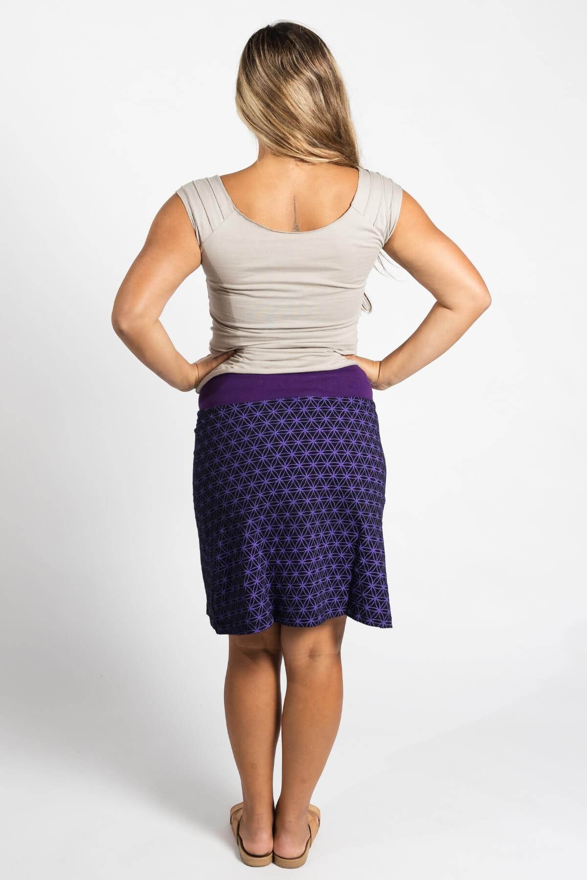 Surya Ethical Cotton 'Anita' Skirt made in Nepal - rear view