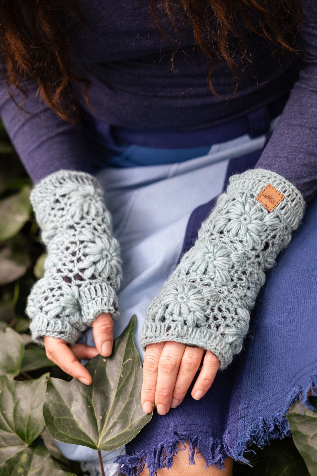 Surya Australia Woolen Hand warmers from Nepal - Sky Blue