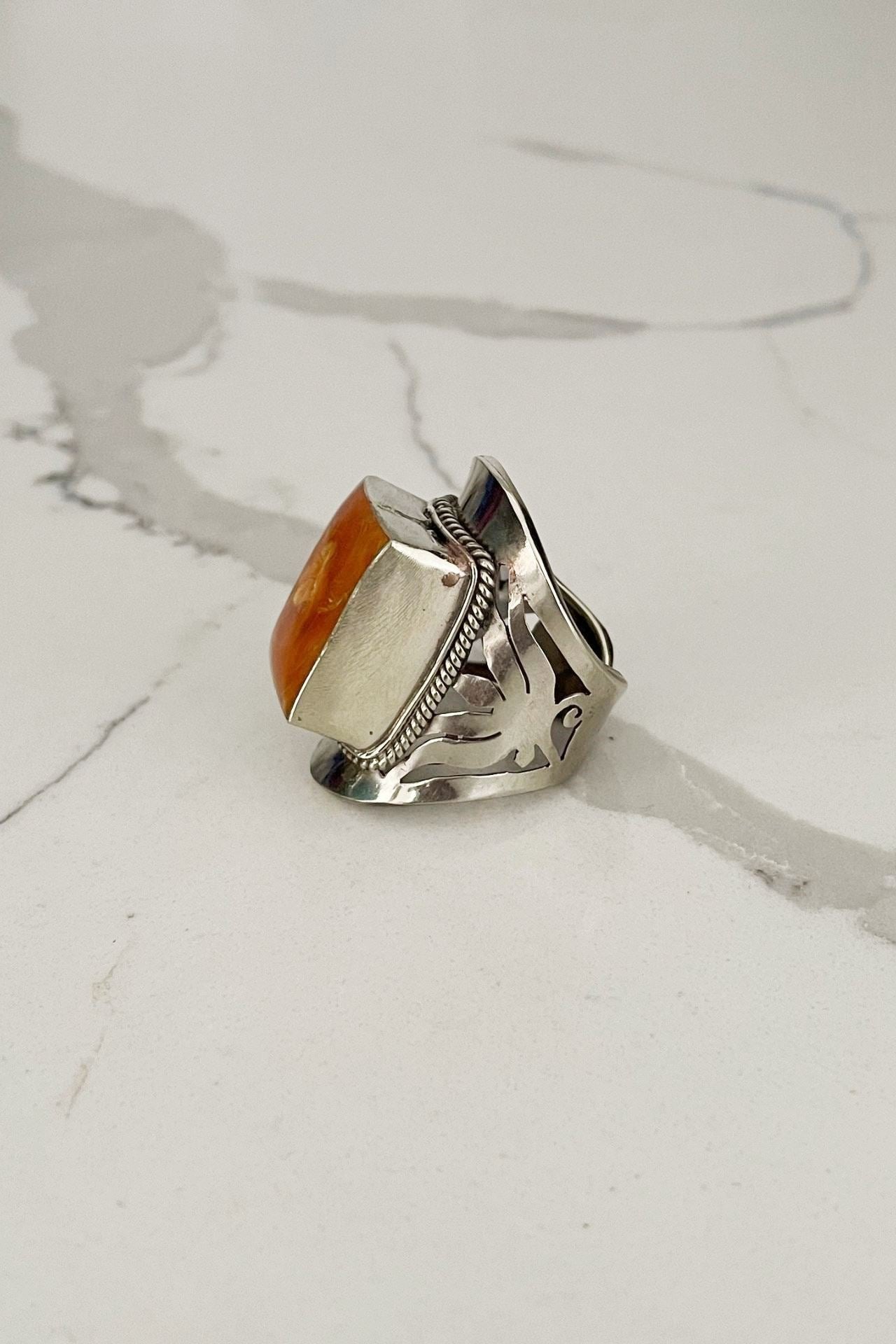 Surya Australia Ethically made Tibetan Rings made in Nepal - Square