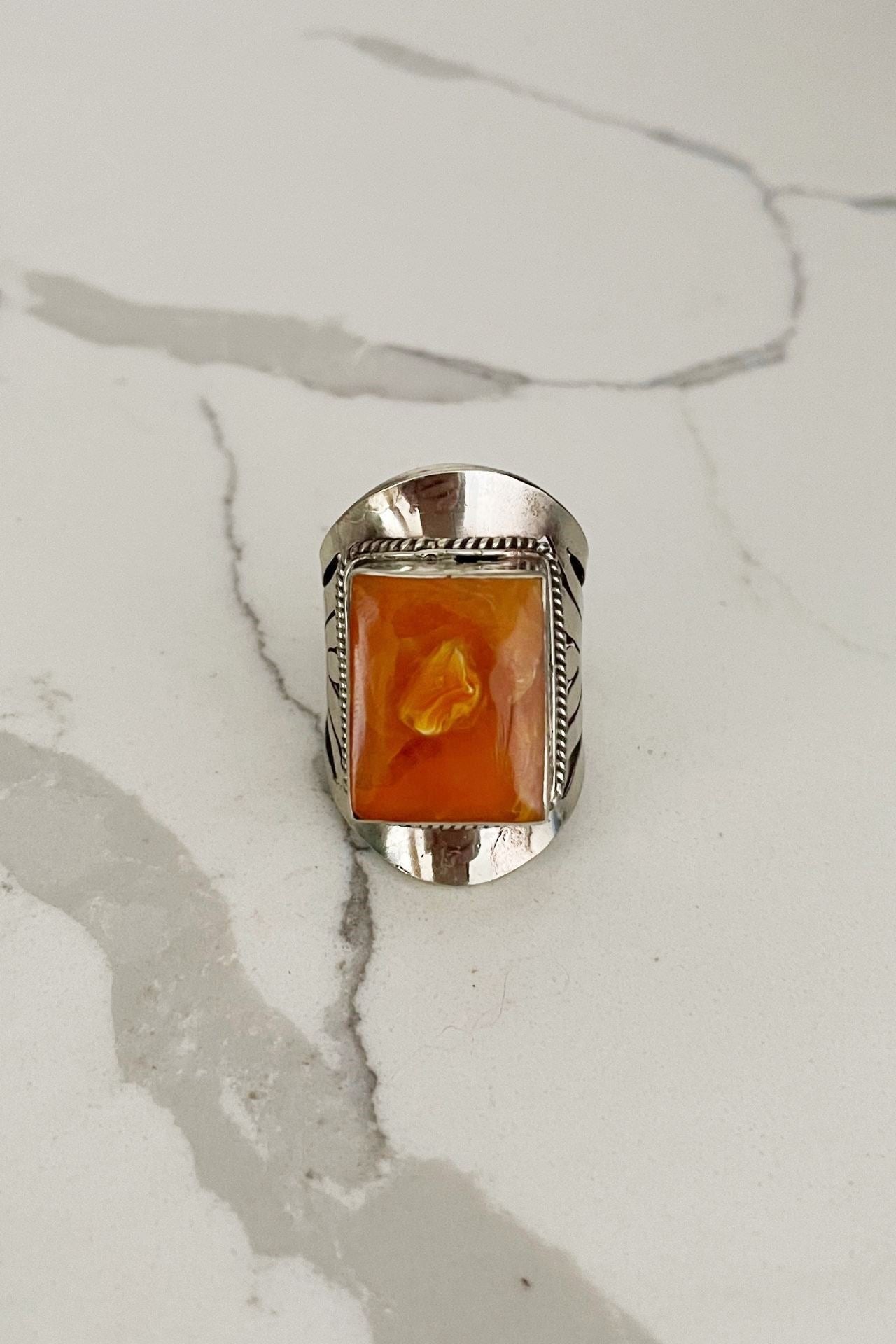 Surya Australia Ethically made Tibetan Rings made in Nepal - Square