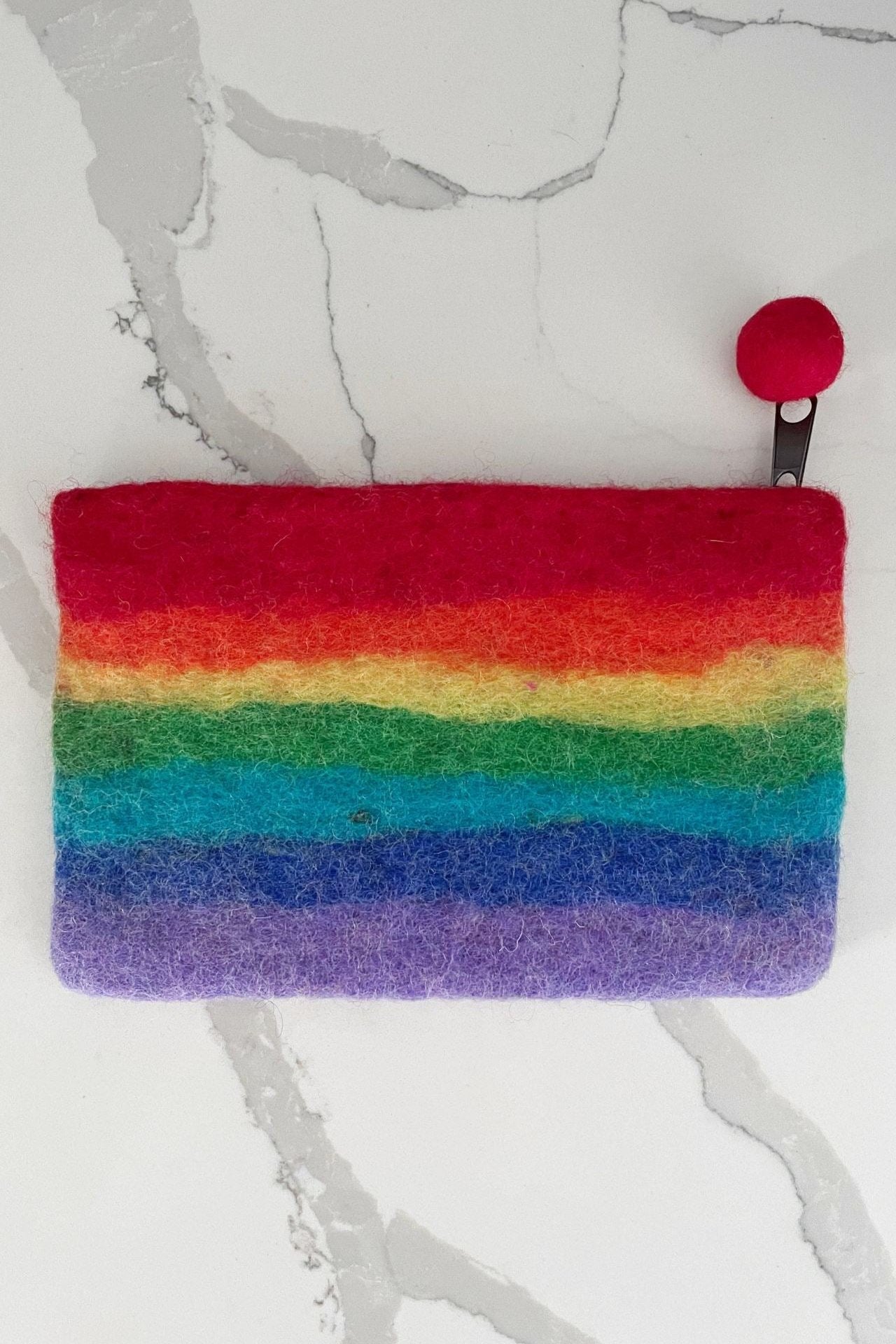 Surya Australia Felt Rainbow Purse made in Nepal
