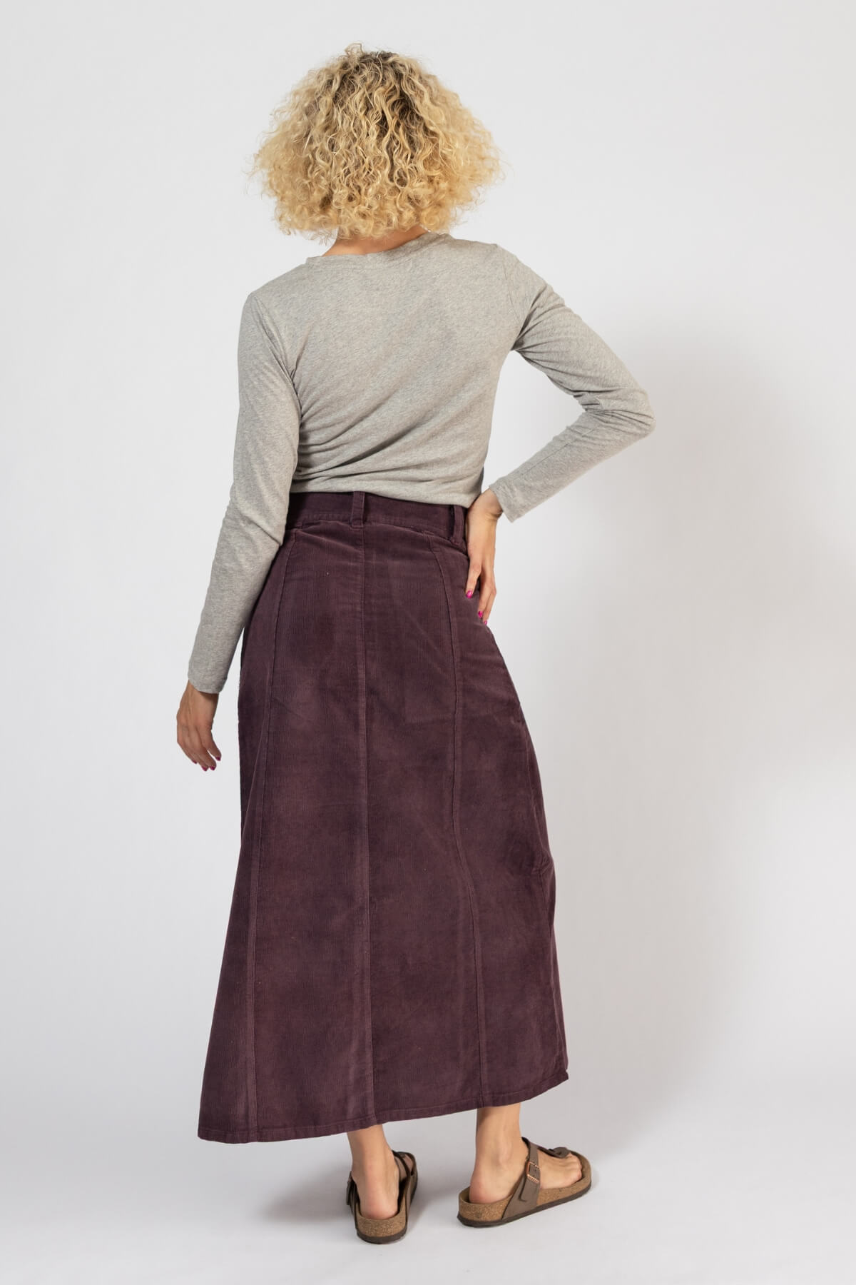 Surya Ethical Corduroy Maxi Skirts - rear view