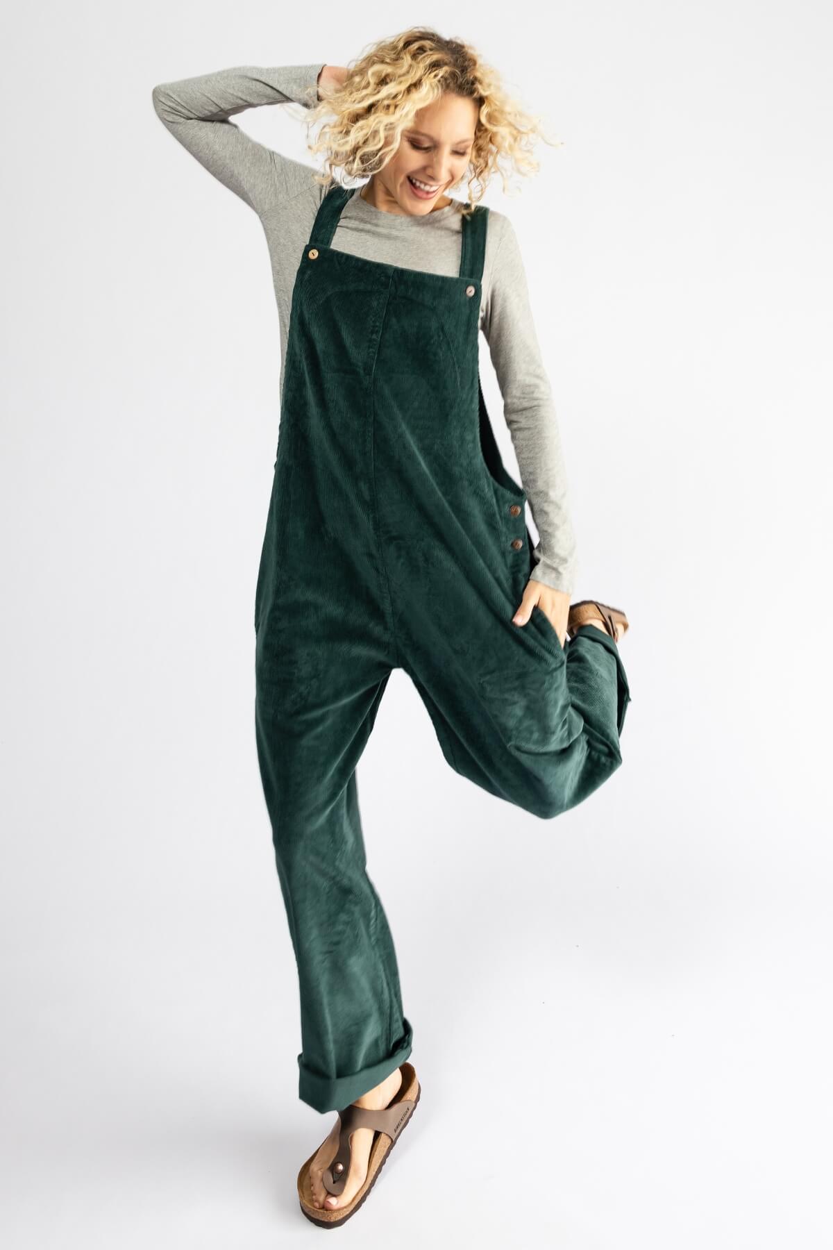 Surya Ethical Cotton Corduroy Overalls - super soft corduroy