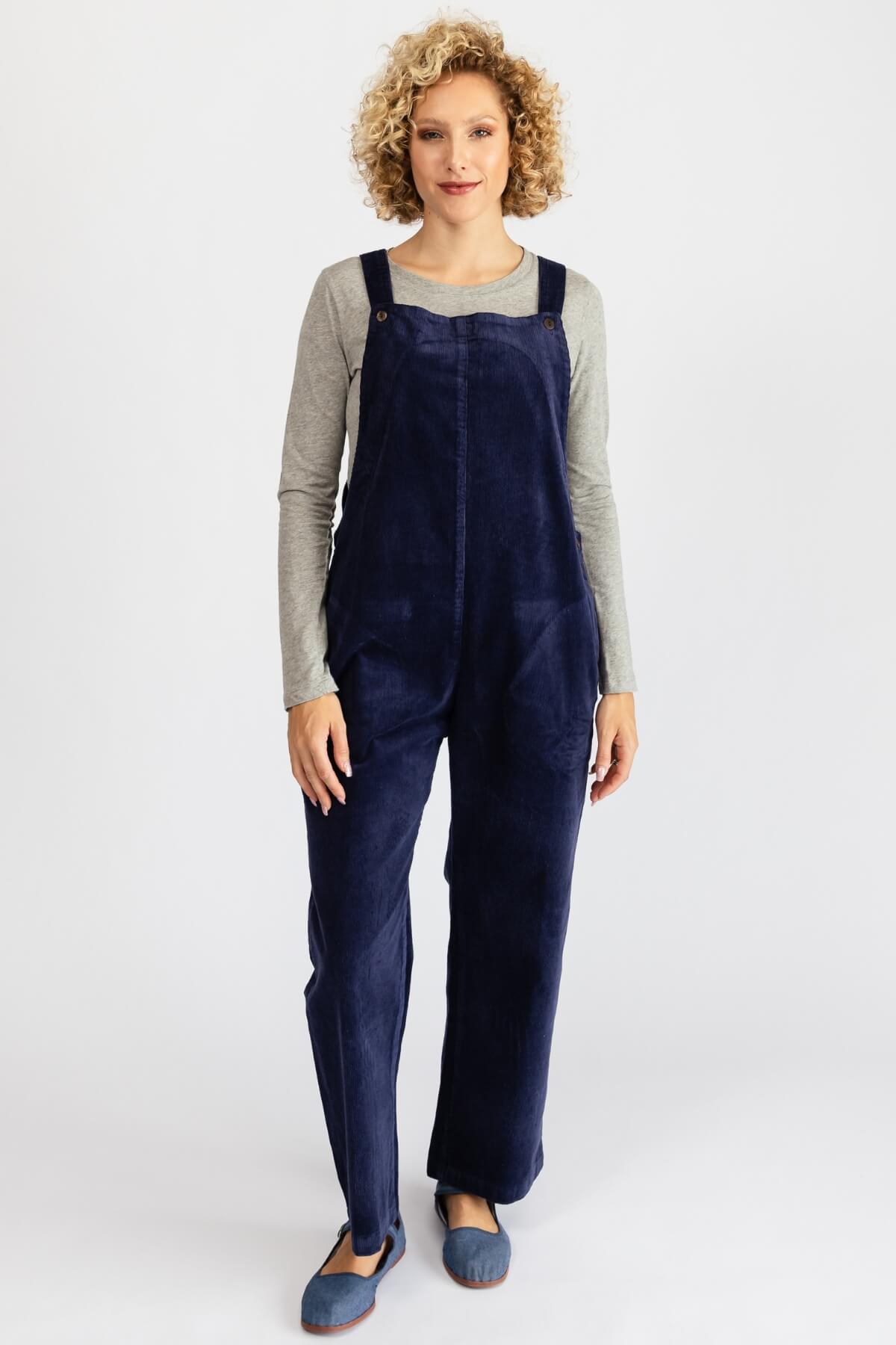 Surya Corduroy Overalls - Dark Blue