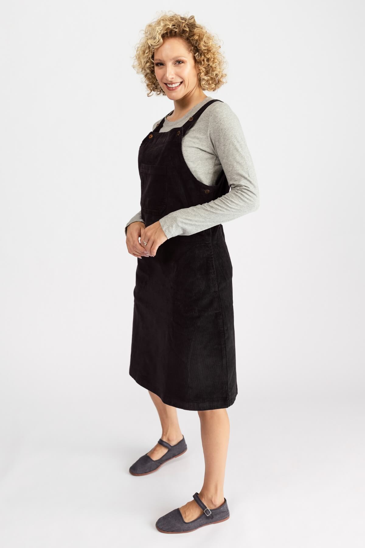 Surya Corduroy Pinafore - left side view