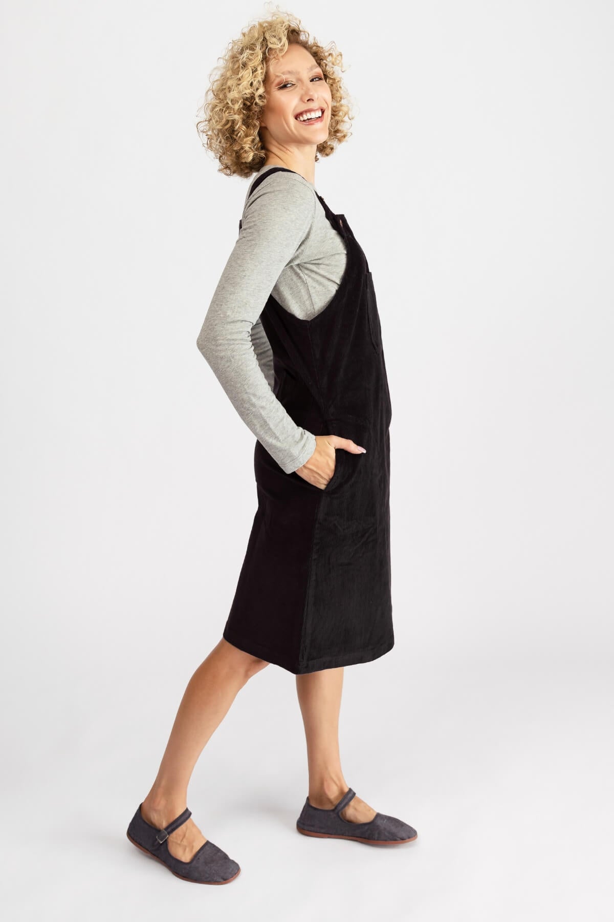 Surya Corduroy Pinafore - right side view