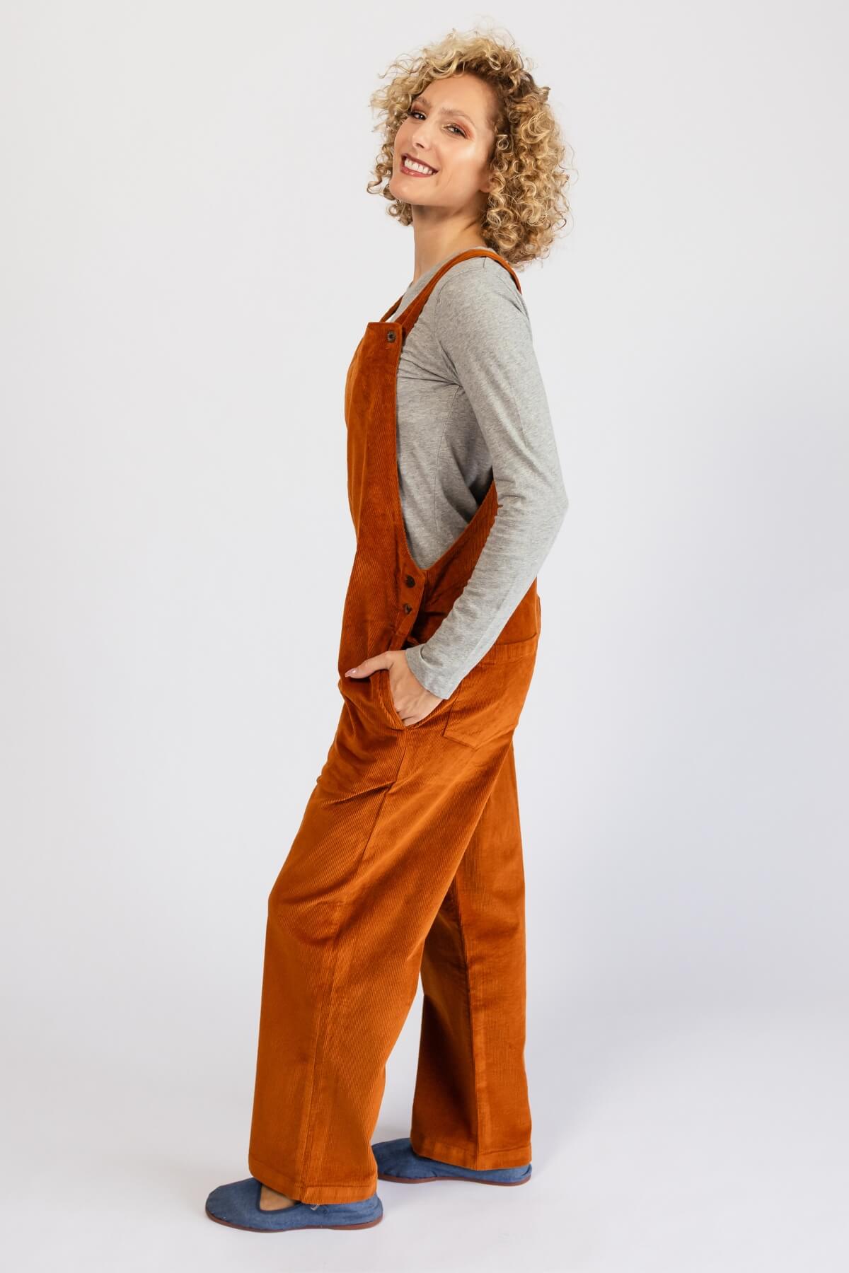 Surya Corduroy Overalls - left side view